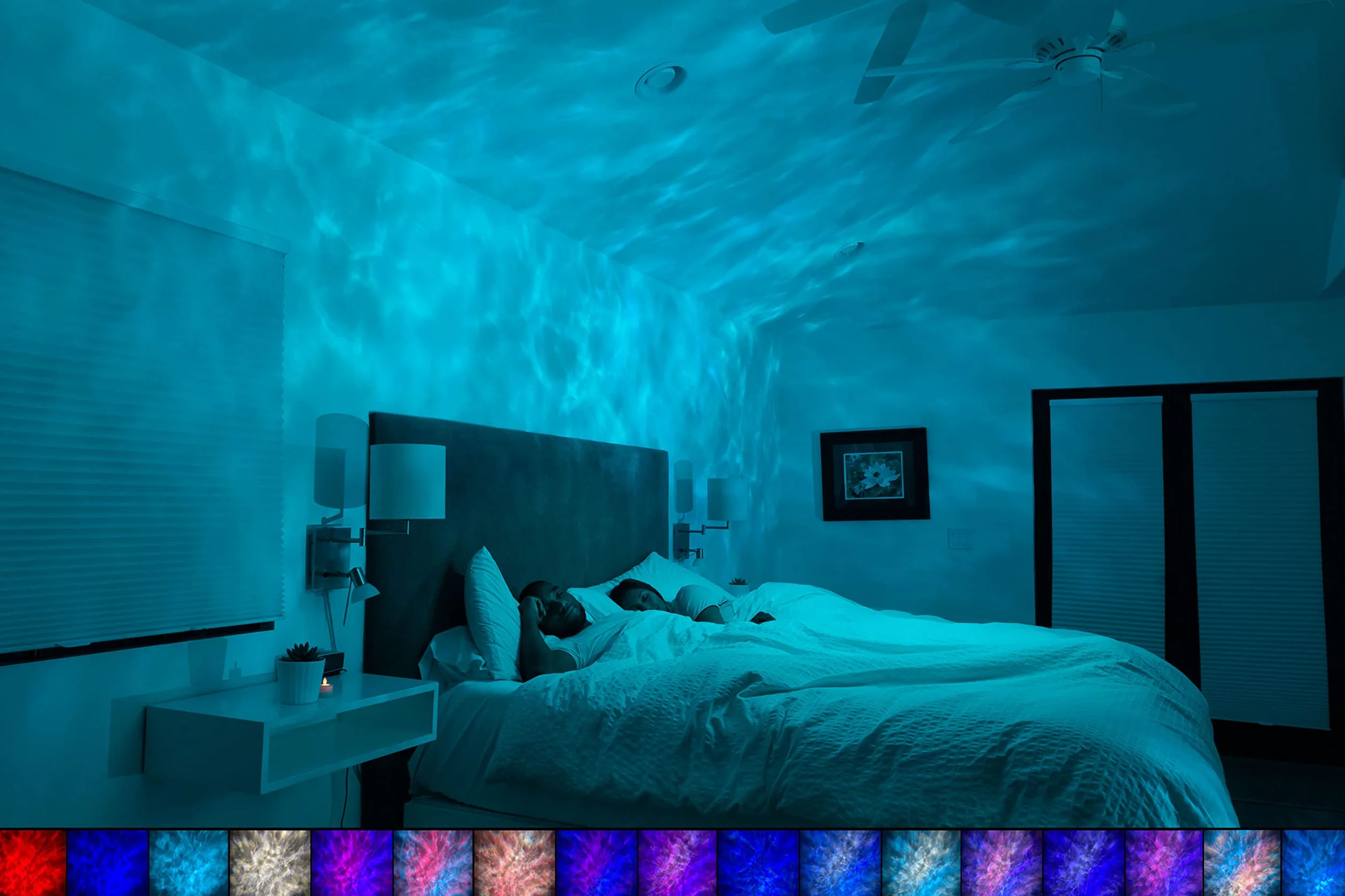 BlissLights Sky Lite Evolve Projektor Galaxy – LED Blended Color Nebula Cloud, aplikacja WiFi, kino domowe i prezent w postaci lampki nocnej (Tylko chmura)
