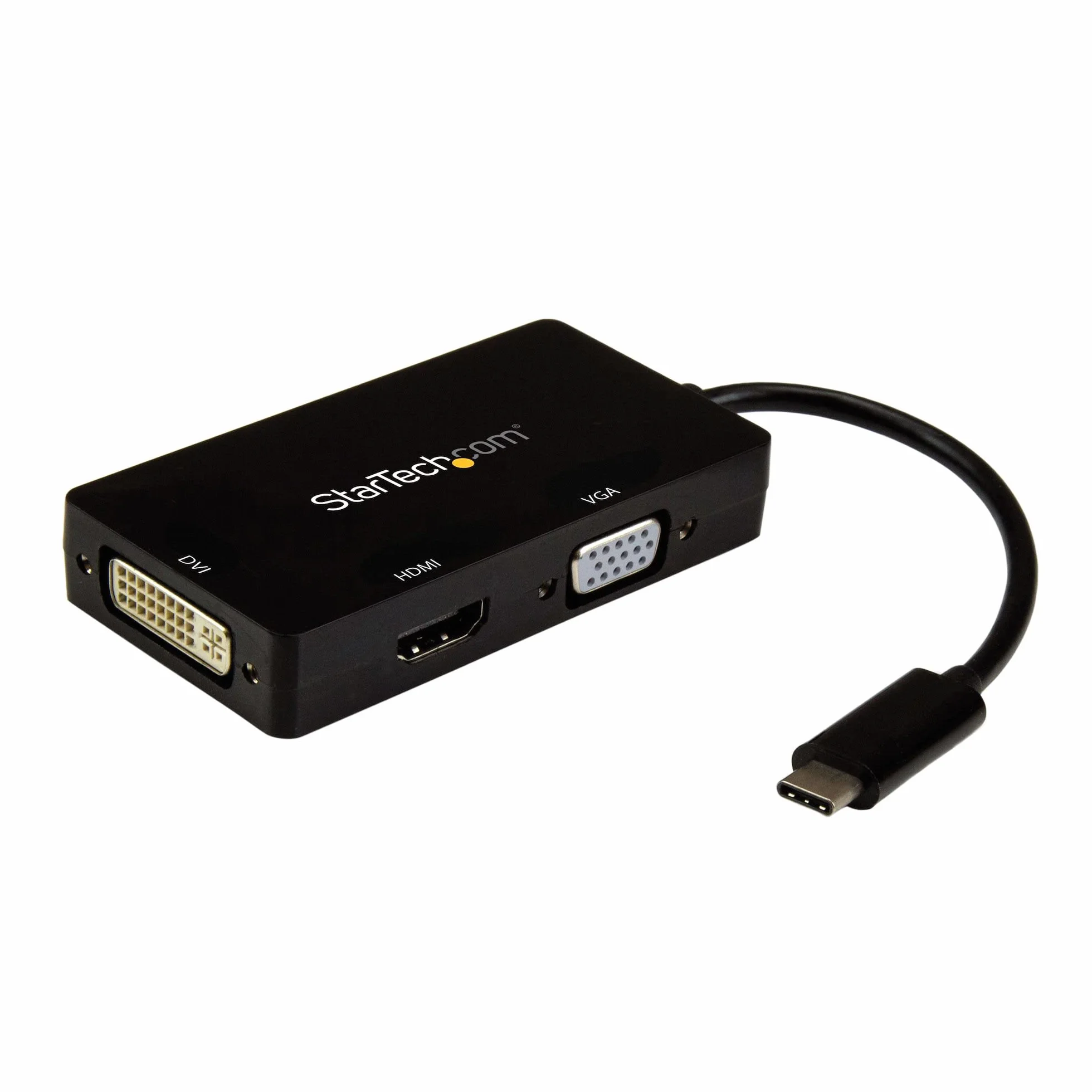 StarTech.com USB-C Multiport Adapter – 4K 30 Hz – USB C na HDMI/DVI/VGA – adapter USB typu C – USB-C Dongle – hub USB C