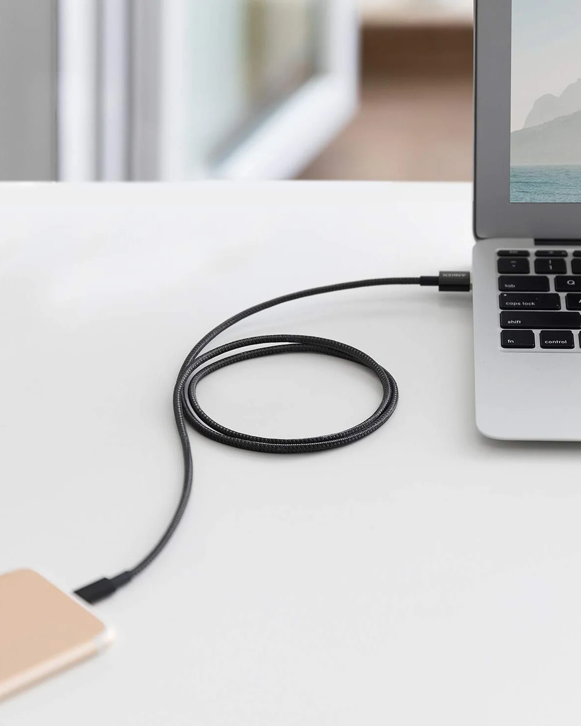 Kabel Anker USB A do Lightning (1 m, 1 opakowanie), nylonowy kabel USB do Lightning z certyfikatem MFi do iPhone'a 14/13/12/11 Pro/11/XS MAX/XR/8/7/6s Plus