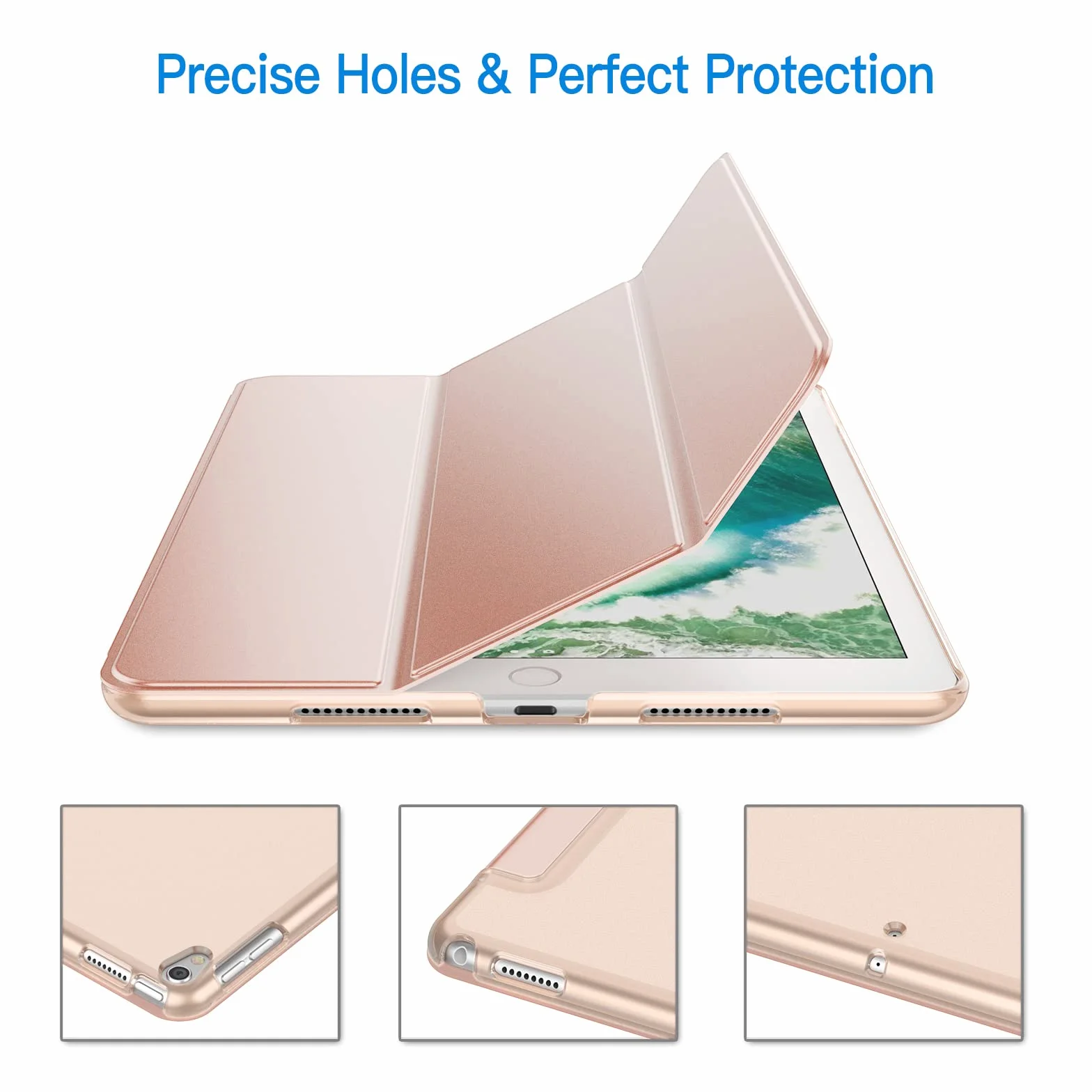 JETech Etui dla iPad Air 3. Generacji 10.5 (2019) i iPad Pro 10.5 (2017) Automatyczne Budzenie/Usypianie Różowe Złoto