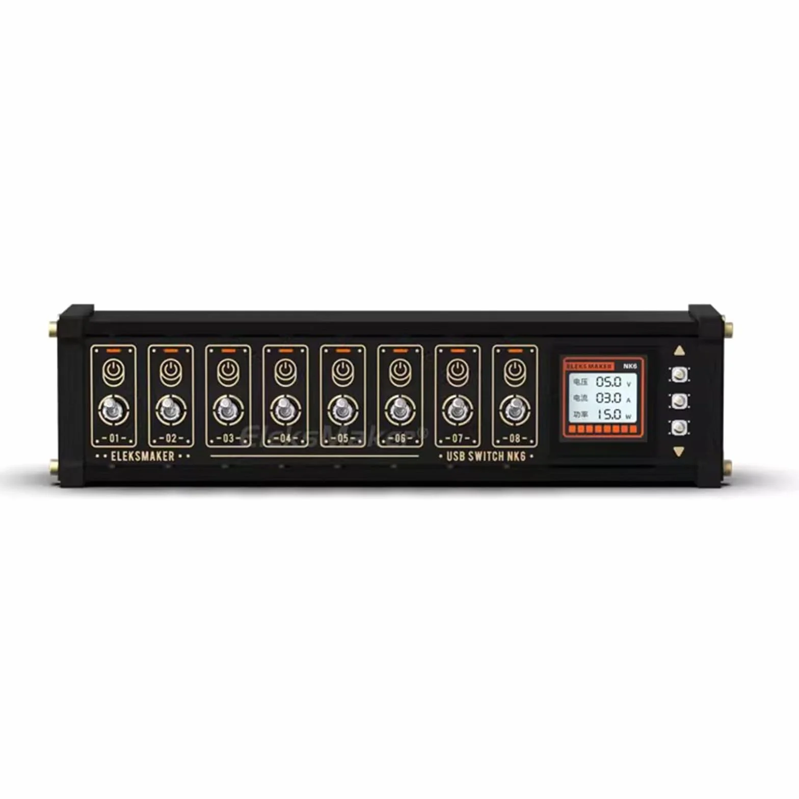 8 Port USB Docking Station, USB Expansion Dock, 1.54-inch IPS Color Screen, 10 Levels Brightness Adjustment, 8-Way Switch Total, Switch + Button + Voice Control,for Phones, Tablets, and Gadgets