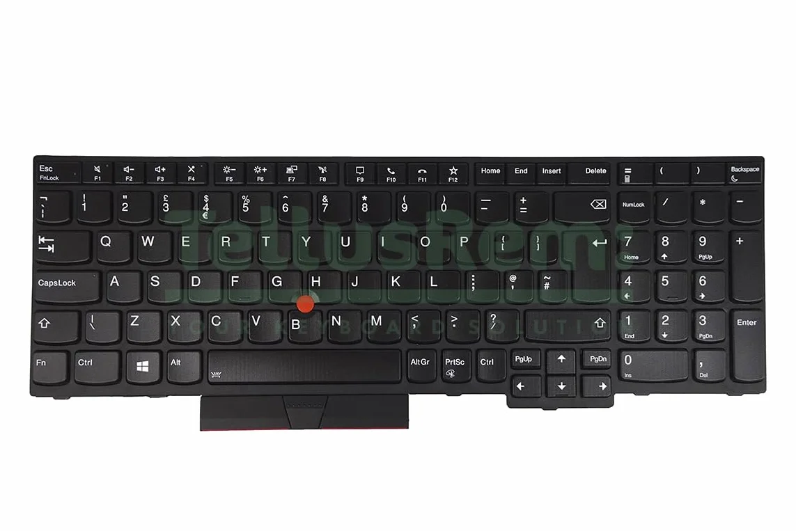 Angielska podświetlana klawiatura zapasowa dla Lenovo Edge L580 E580 P52 P72 T590 T580s
