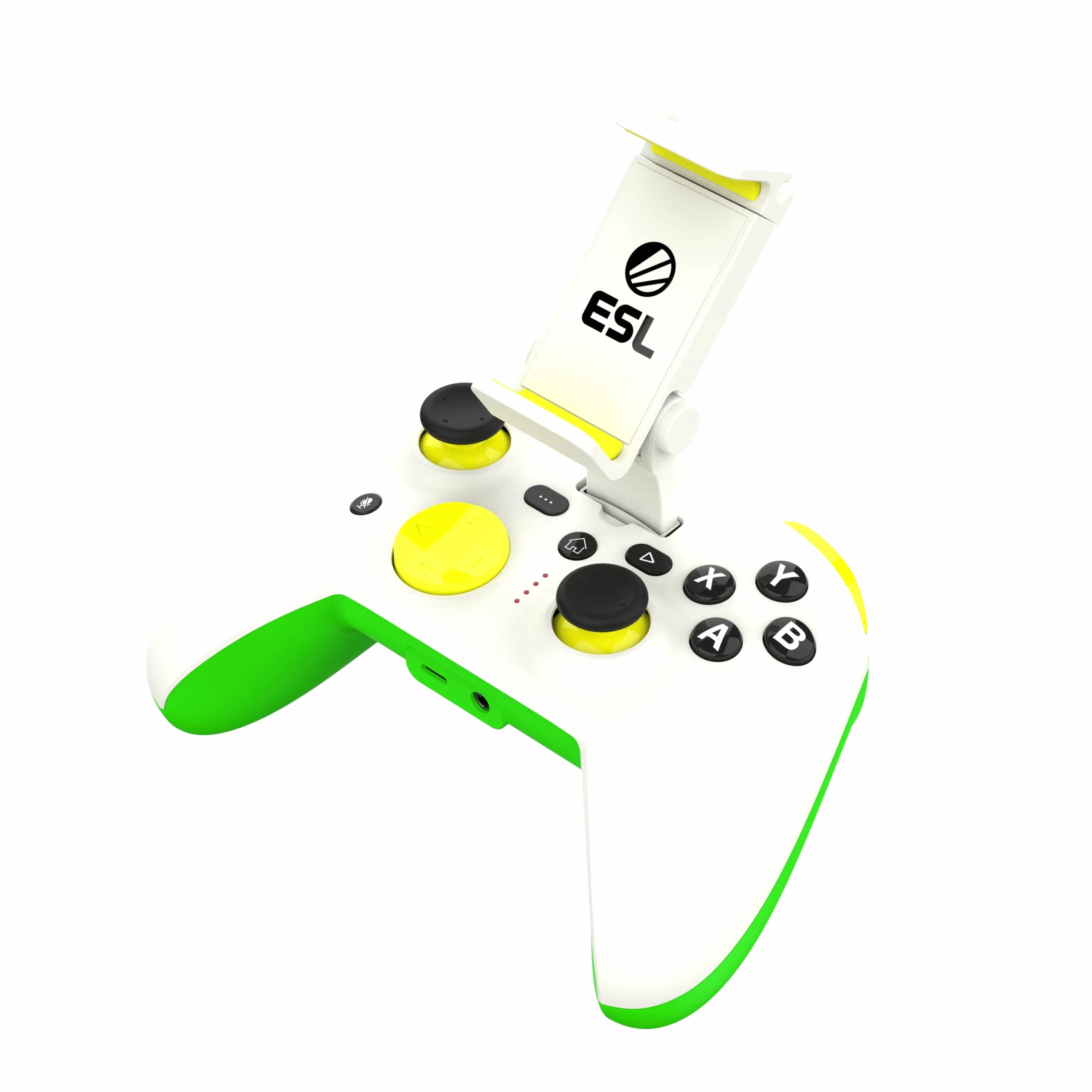 RiotPWR ESL Game Controller do smartfonów z systemem Android z USB-C, zapewnia bezproblemowy przepływ gry, Power Pass Through Charging, uchwyt ZeroG, ulepszony 8-drożny pad D, przycisk Share, gniazdo audio