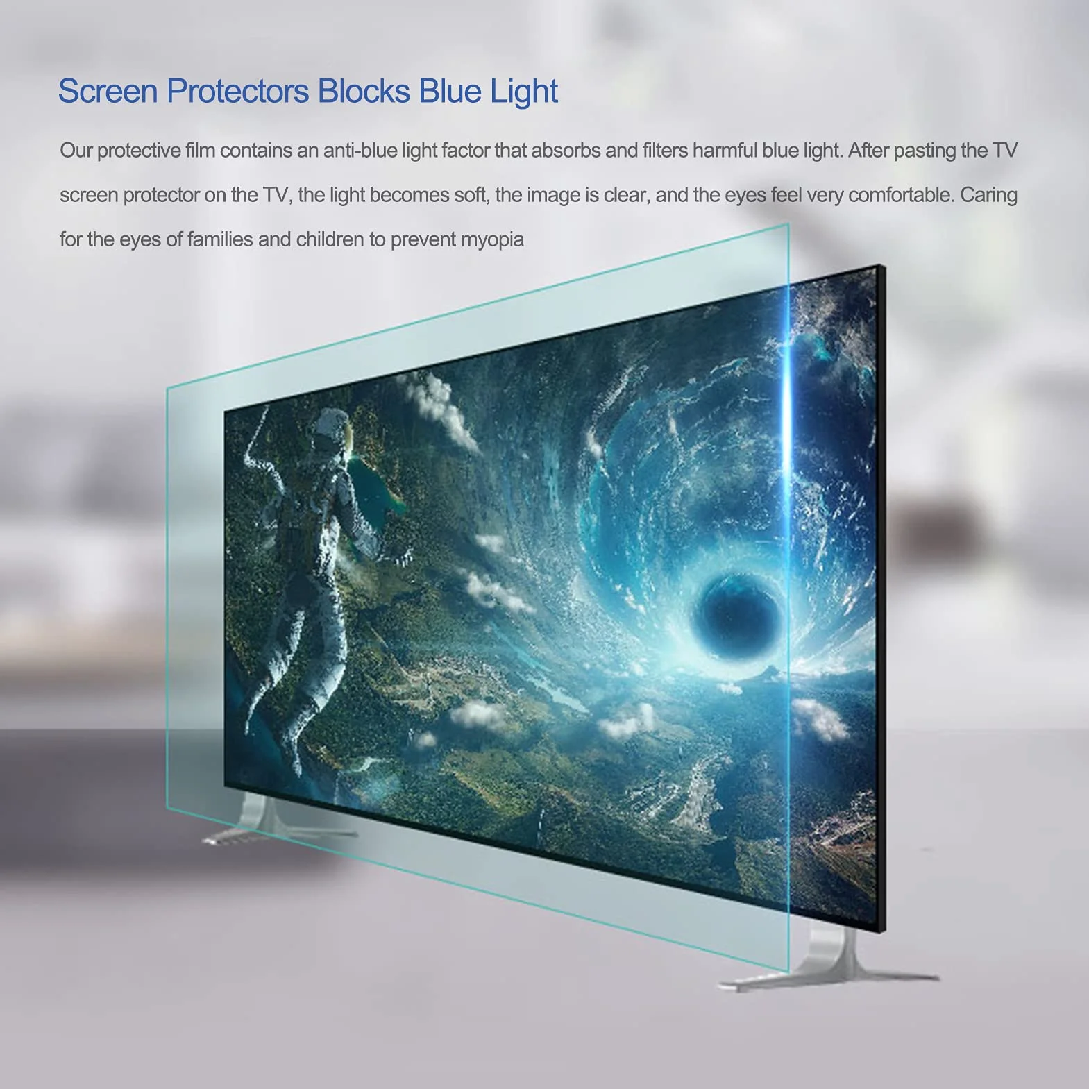 49-75 cali ochrona ekranu przed oślepianiem, filtr przeciwodblaskowy do ekranu telewizora - bez odcisków palców, do LCD, LED, 4K OLED i QLED HDTV, 49" 1084 * 610