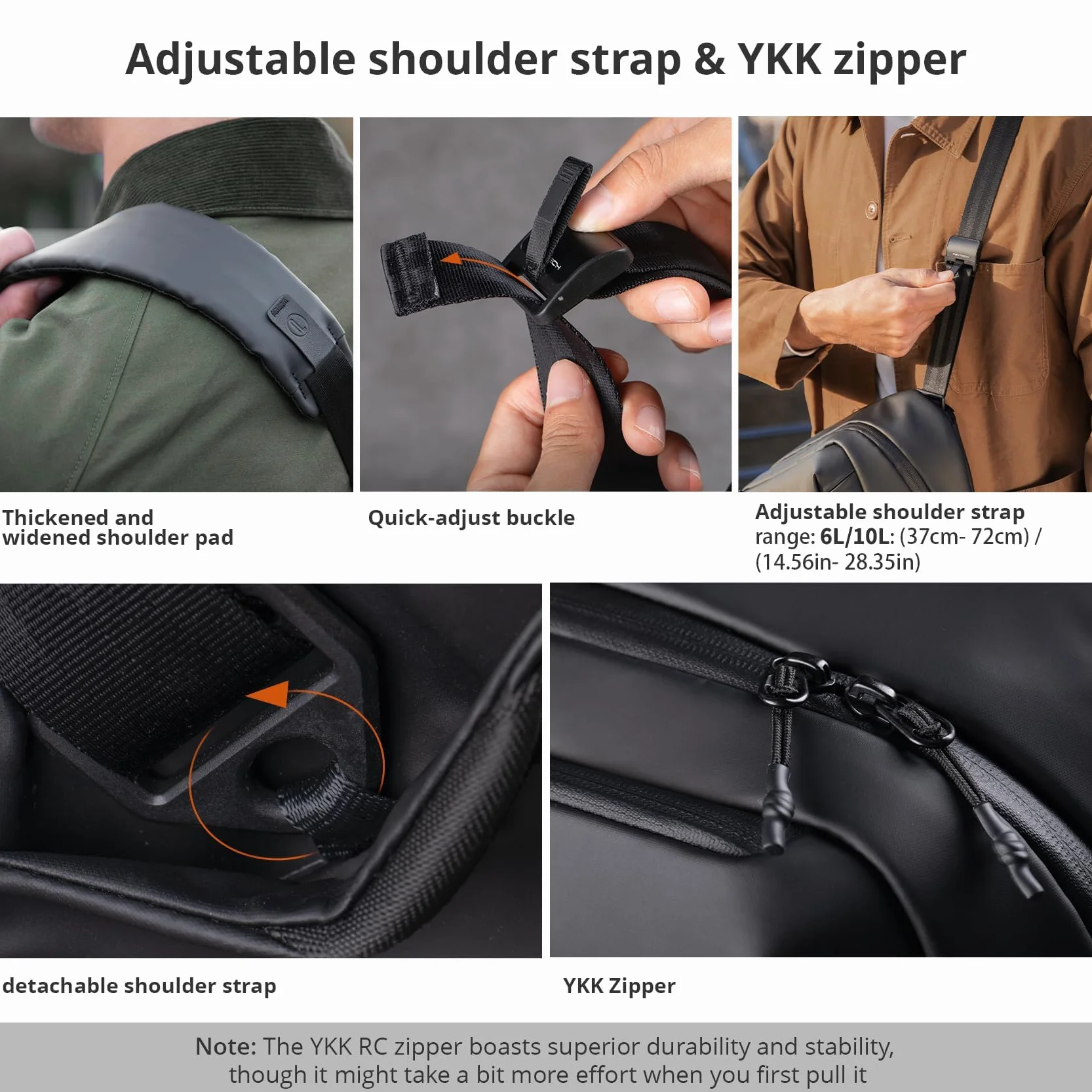 PGYTECH OneGo Solo V2 torba na ramię, wodoszczelna torba na aparat fotograficzny, 4 l, kompatybilna z aparatem SLR, iPad Mini, czarny, 10l, torba na ramię na aparat