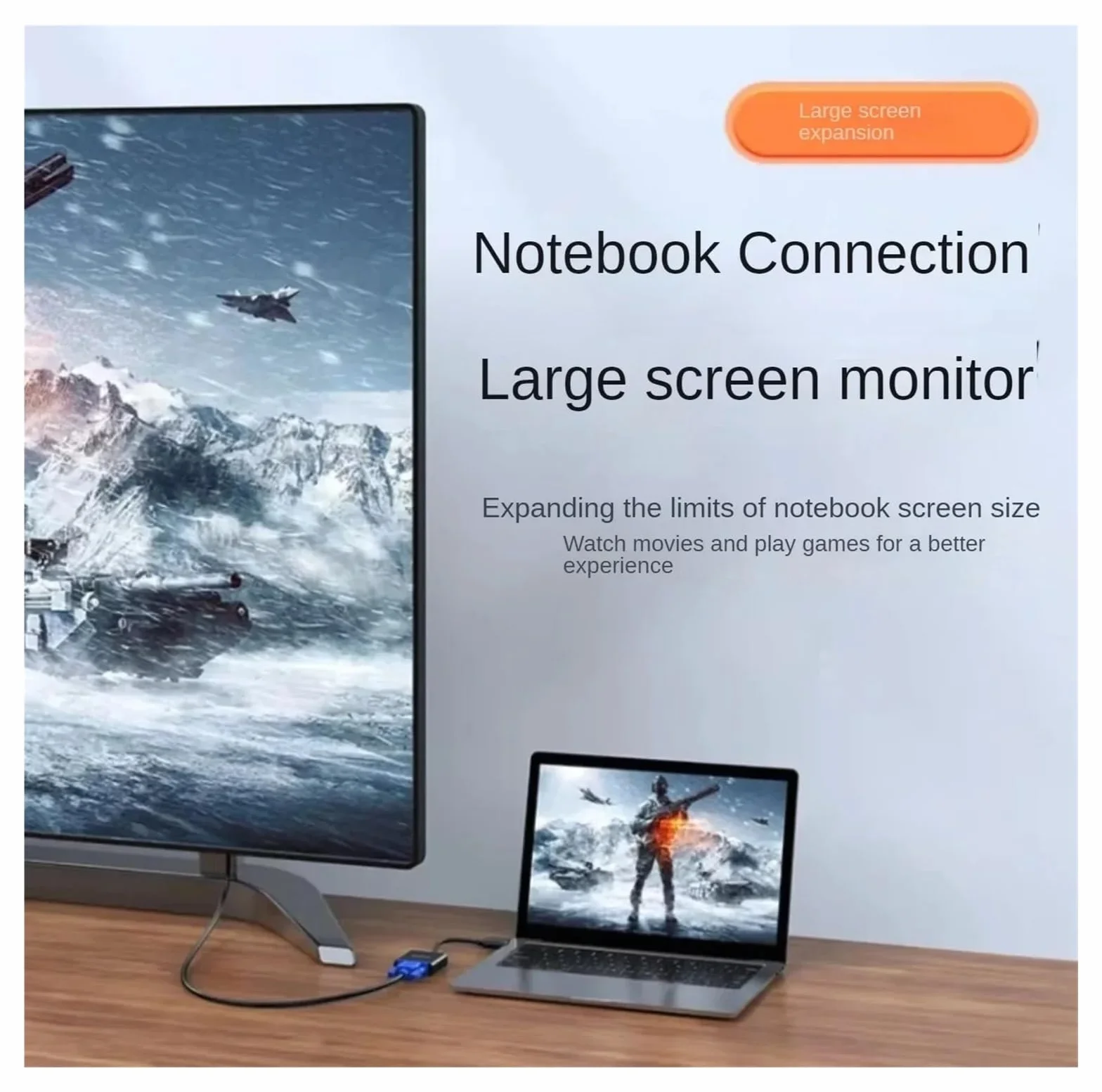 1080P HDMI na VGA męski na żeński konwerter adaptera do laptopa PC (czarny)