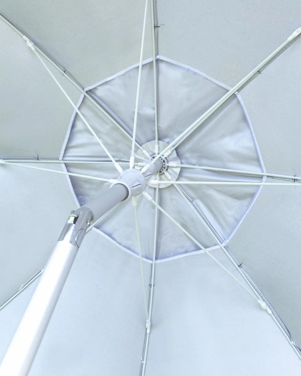 SUN & SURF Parasol plażowy PREMIUM z wentylacją 180 cm nachylona końcówka TWISTER i podwójne uszczelnienie UPF 50+ UV