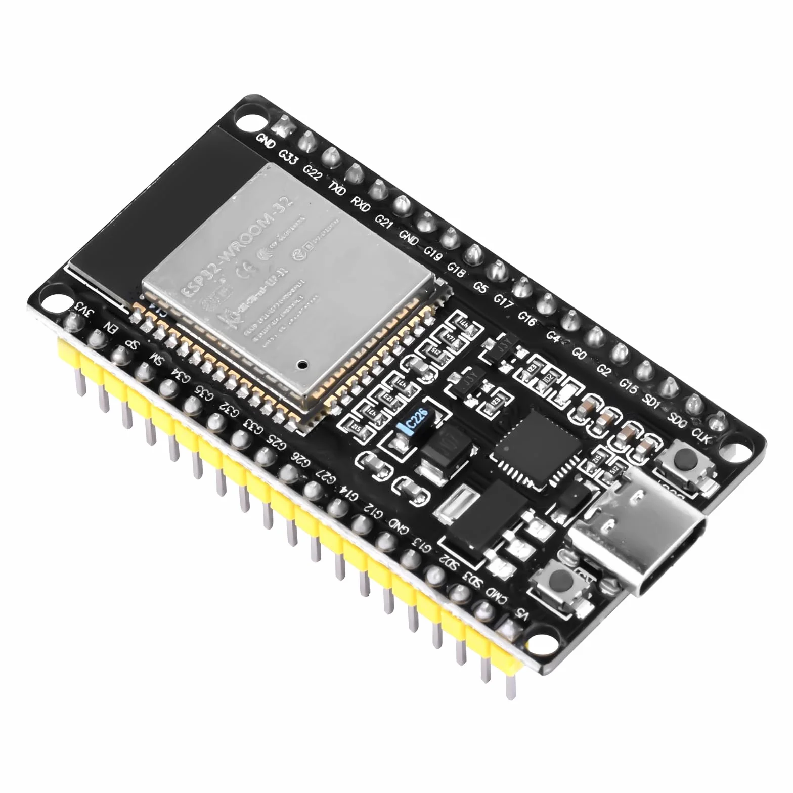 3 sztuki 38-pinowych modułów USB C ESP32 NodeMCU WiFi Bluetooth ESP32 WROOM 32 Development Board z CP2102 kompatybilny z interfejsem Arduino typu C