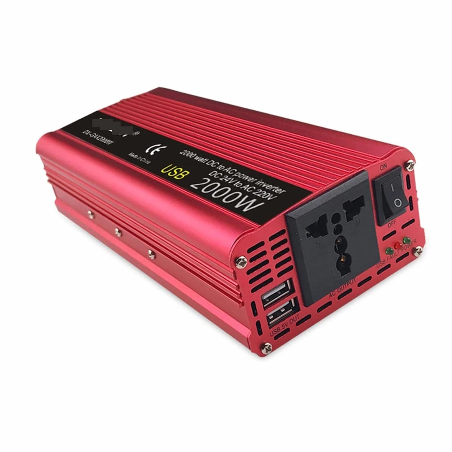 Falownik, Zmodyfikowany falownik sinusoidalny 1500W/2000W/2600W przetwornica napięcia 12V do 220 napięcie zasilania DC AC uniwersalne gniazdo domu na zewnątrz Powerbank(1500W,12V)