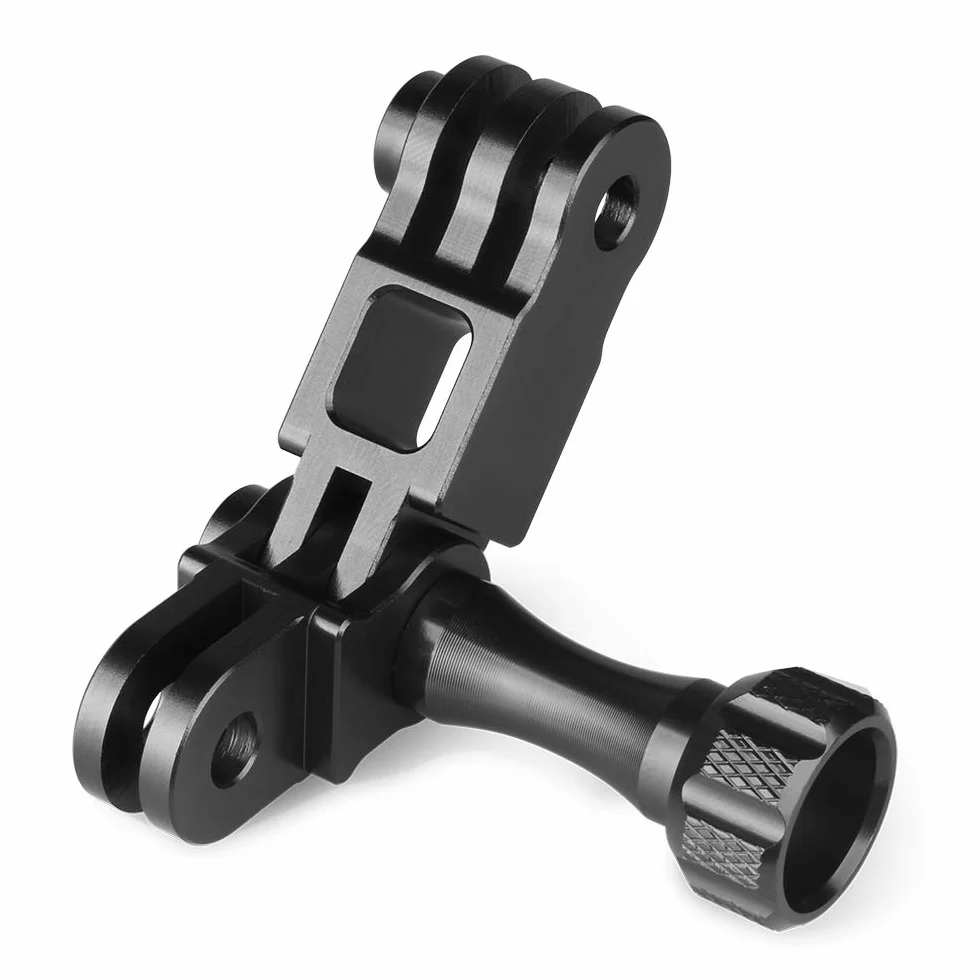 HSU Uchwyt na ramię przedłużające ze stopu aluminium do GoPro, ten sam kierunek, proste przeguby do Hero 12/11/10/9/8/7/6/5 i innych kamer sportowych (czarny)