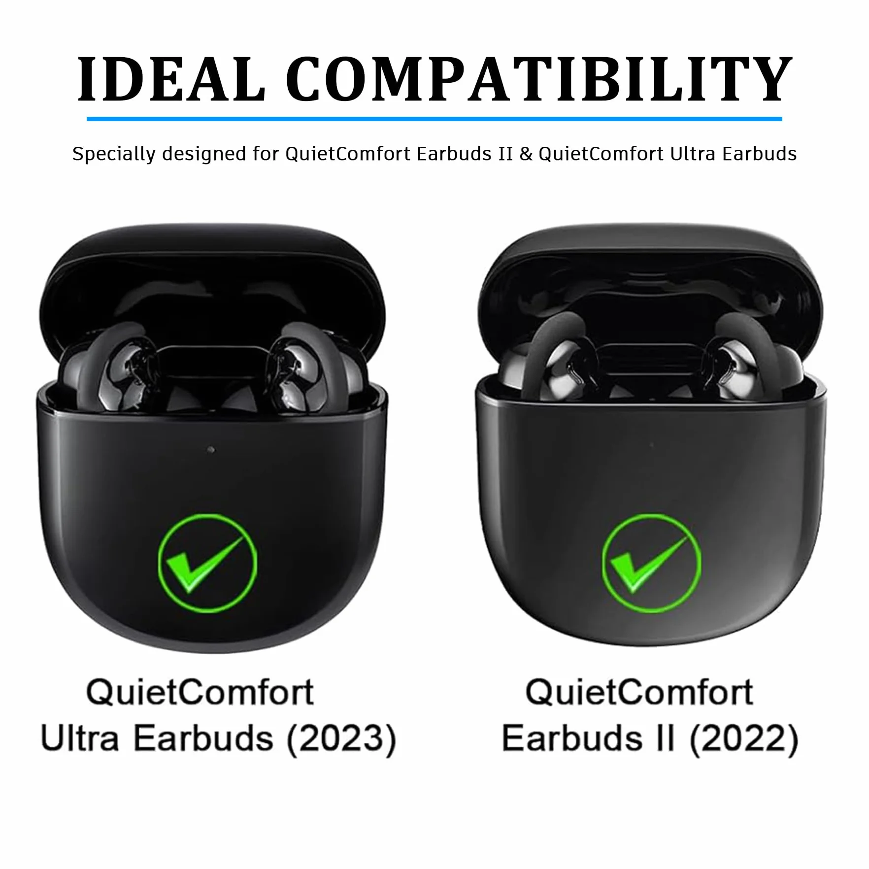 Zapasowe końcówki douszne kompatybilne z Bose QuietComfort Ultra (2023) silikonowe antypoślizgowe rozmiar S M L zielone