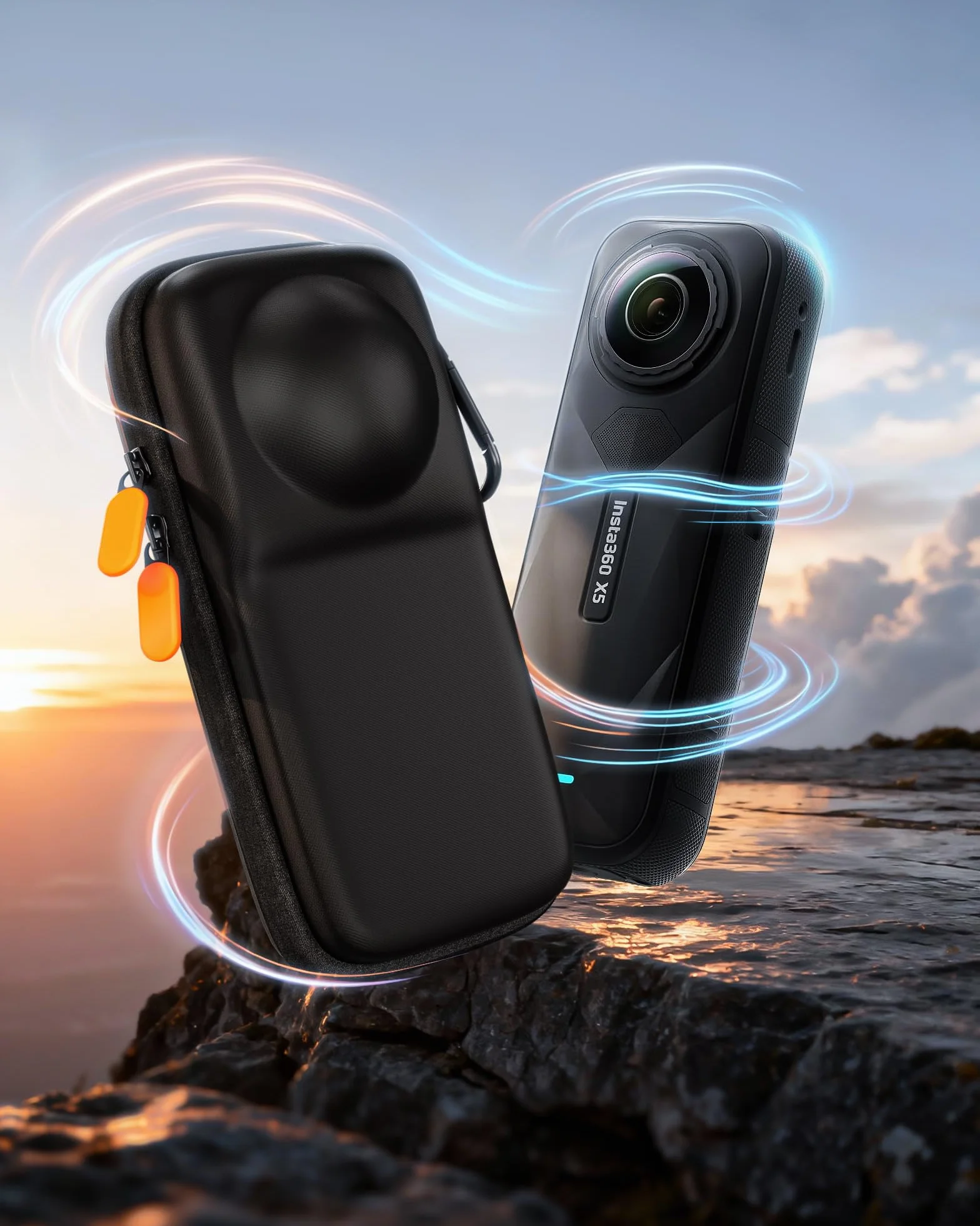 ProCase Futerał ochronny do Insta360 X5 X4, twardy etui podróżny z paskiem