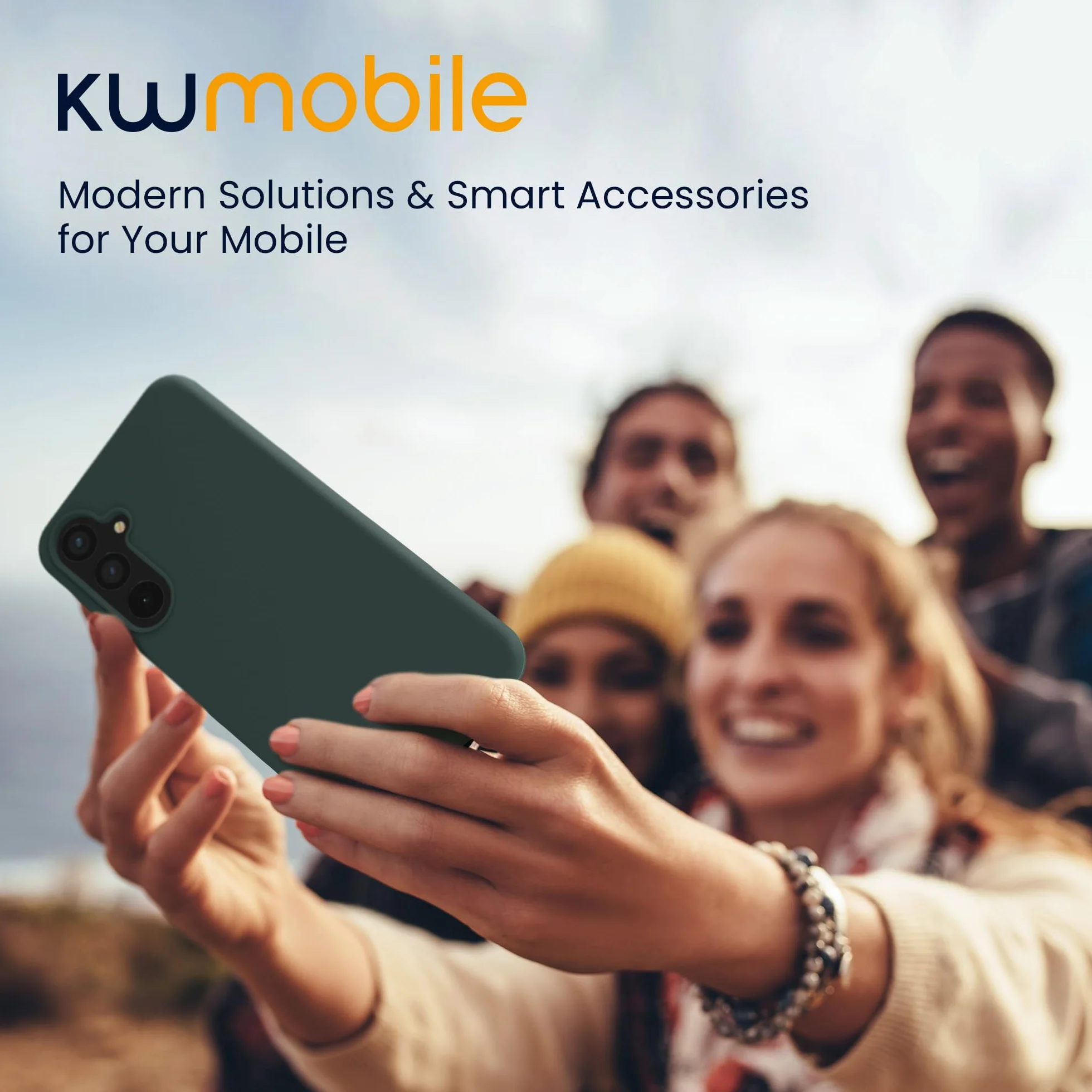 kwmobile Etui do Samsung Galaxy A55 5G Etui - Ultra cienki TPU i silikon z podniesionymi krawędziami zapobiegającymi upadkowi - Zielony mech