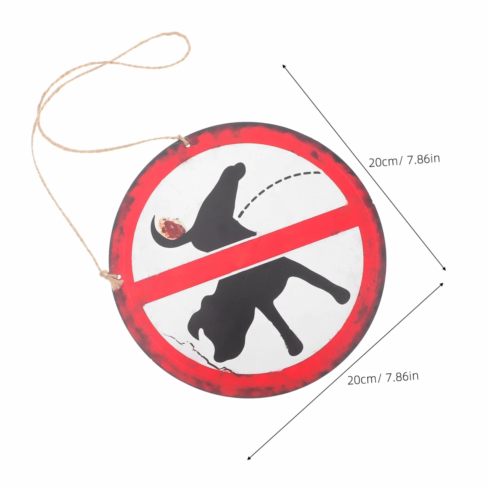 Retro No Dog Poop Sign Aged Decorative Lawn Garden Keep Clean Pet Waste Management Outdoor Decoration