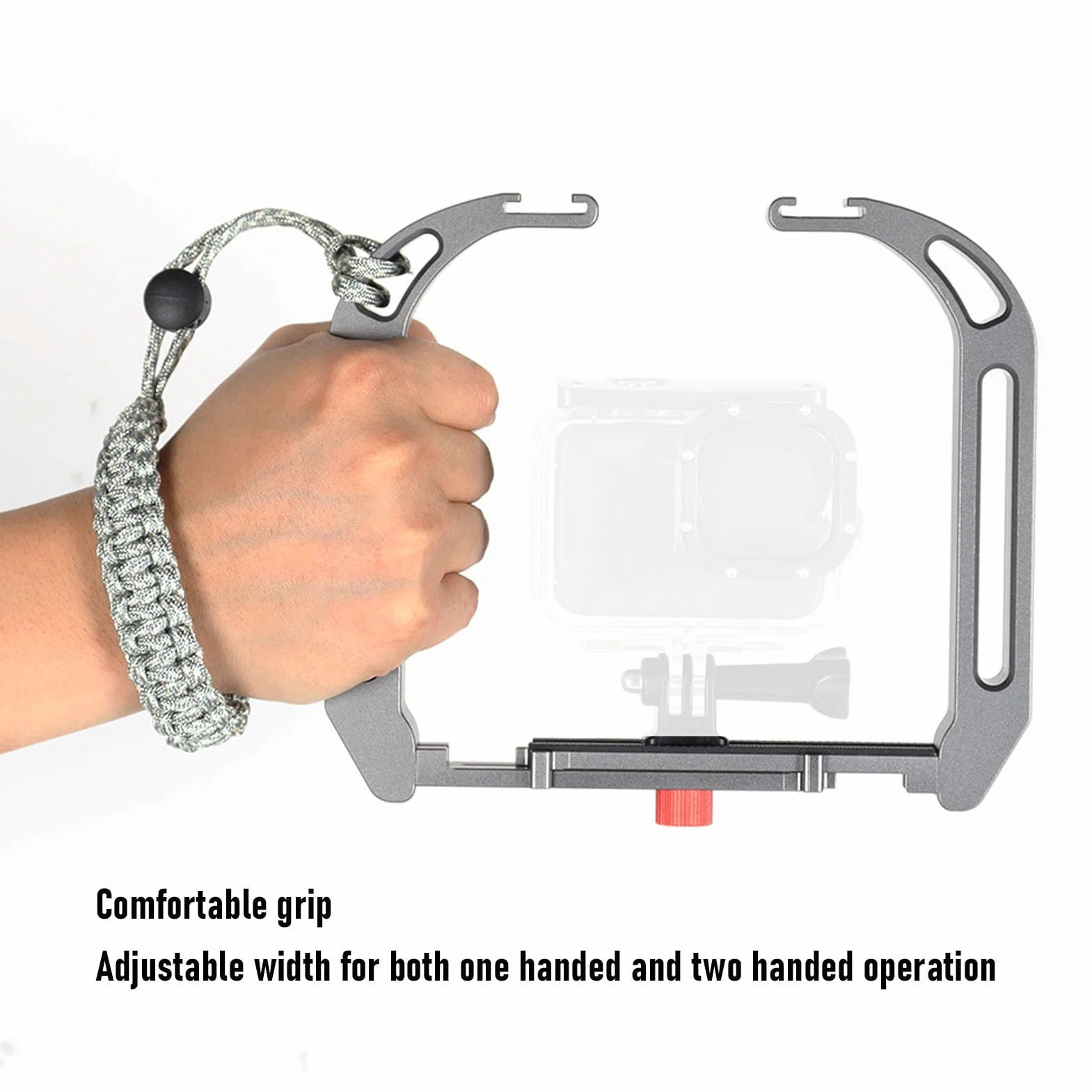 FILFEEL Zestaw Nurkowy ze Stopu Aluminium do Kamery Sportowej – Podwodny Stabilizator Kamery do Nurkowania z Ergonomicznym Uchwytem, ​​mocowania z Gwintem /4-20, Kompatybilny z Oświetleniem LED i