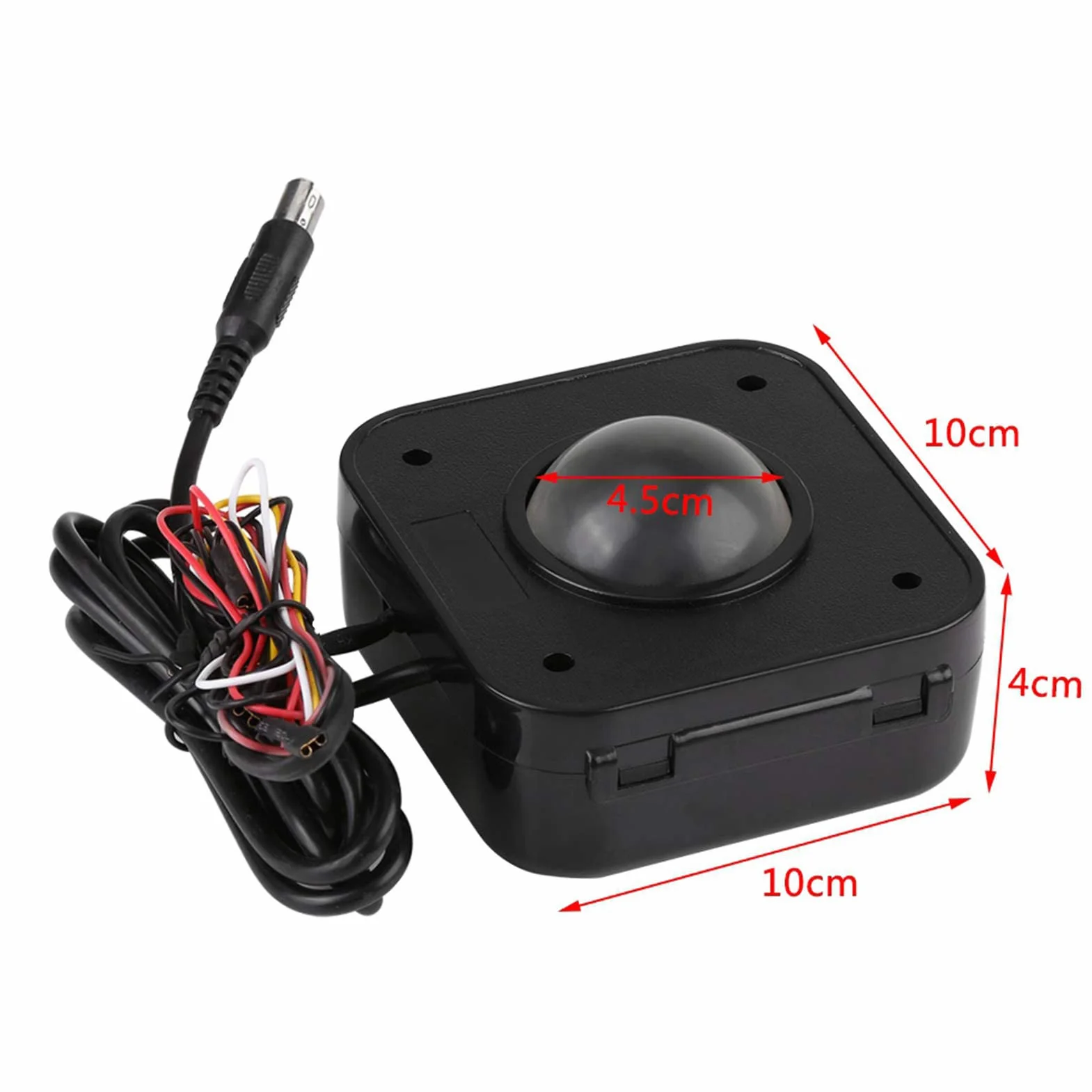 WANGCL 4,5 cm okrągła mysz LED Trackball PS/2 złącze PCB, przewodowy trackball USB do gier zręcznościowych