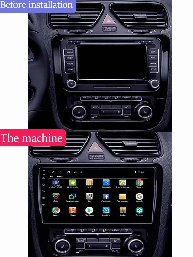 Radio Samochodowe dla Volkswagen Scirocco 3 2008-2014 9 Inches Android 15 Radio Samochodowe Podwójne Steering Wheel Controls Dla, 8 Core 4G+64G