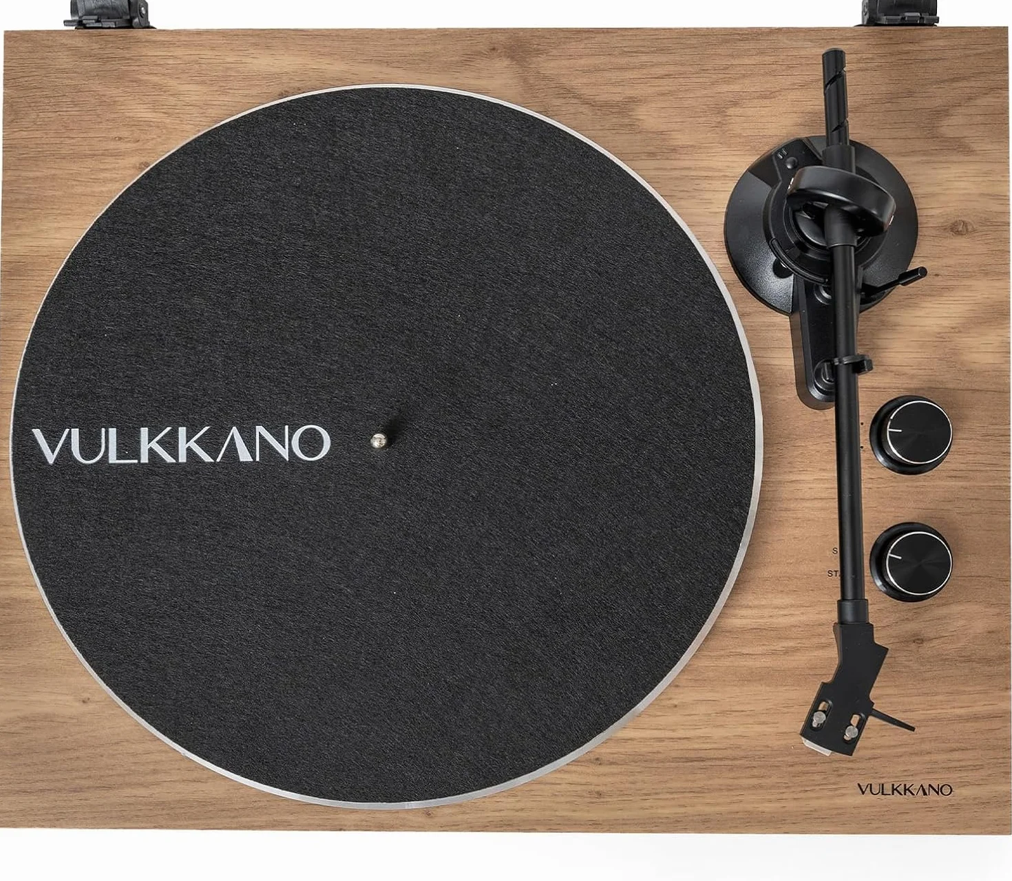 VULKKANO TD10 Gramofon z precyzyjnym ramieniem, zintegrowanym korektorem Phono/Line i eleganckim designem, kompatybilny z 33 i 45-obrotowymi winylami