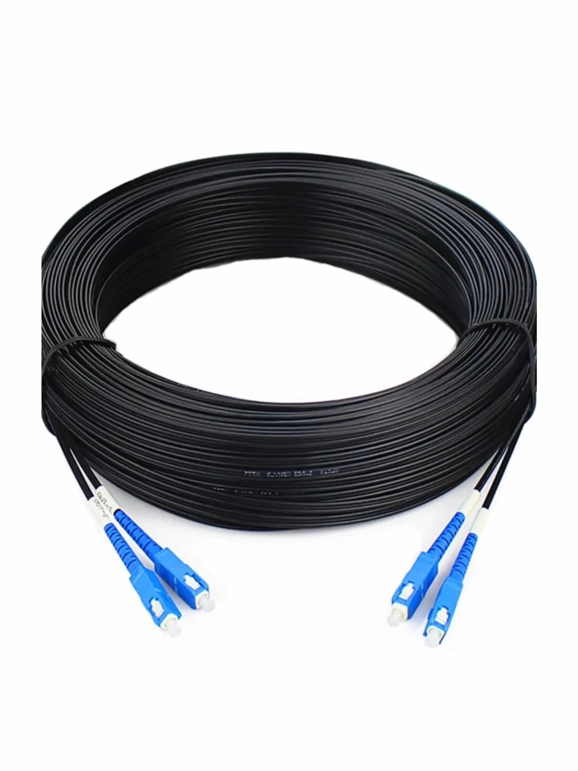 1 szt. 2-żyłowy kabel połączeniowy światłowodu do zastosowań wewnętrznych, jednomodowy SC UPC, 150 m/200 m, 1310–1550 nm i niskie straty(Black,200M)