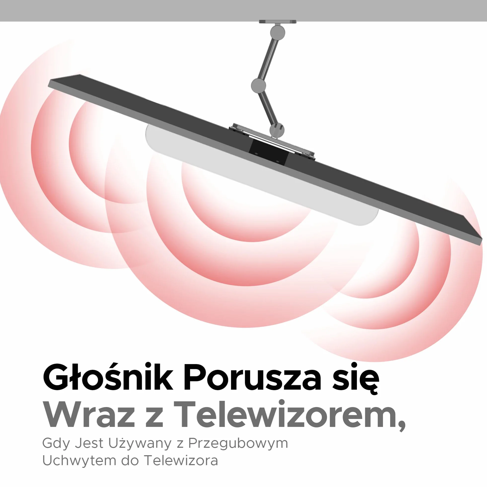 Sound bass Beam TV Mount, kompatybilny z generacją 1 i 2 Sonos Beam wspornik montażowy do telewizora, biały, pełny zestaw sprzętowy w zestawie, belka dźwiękowa
