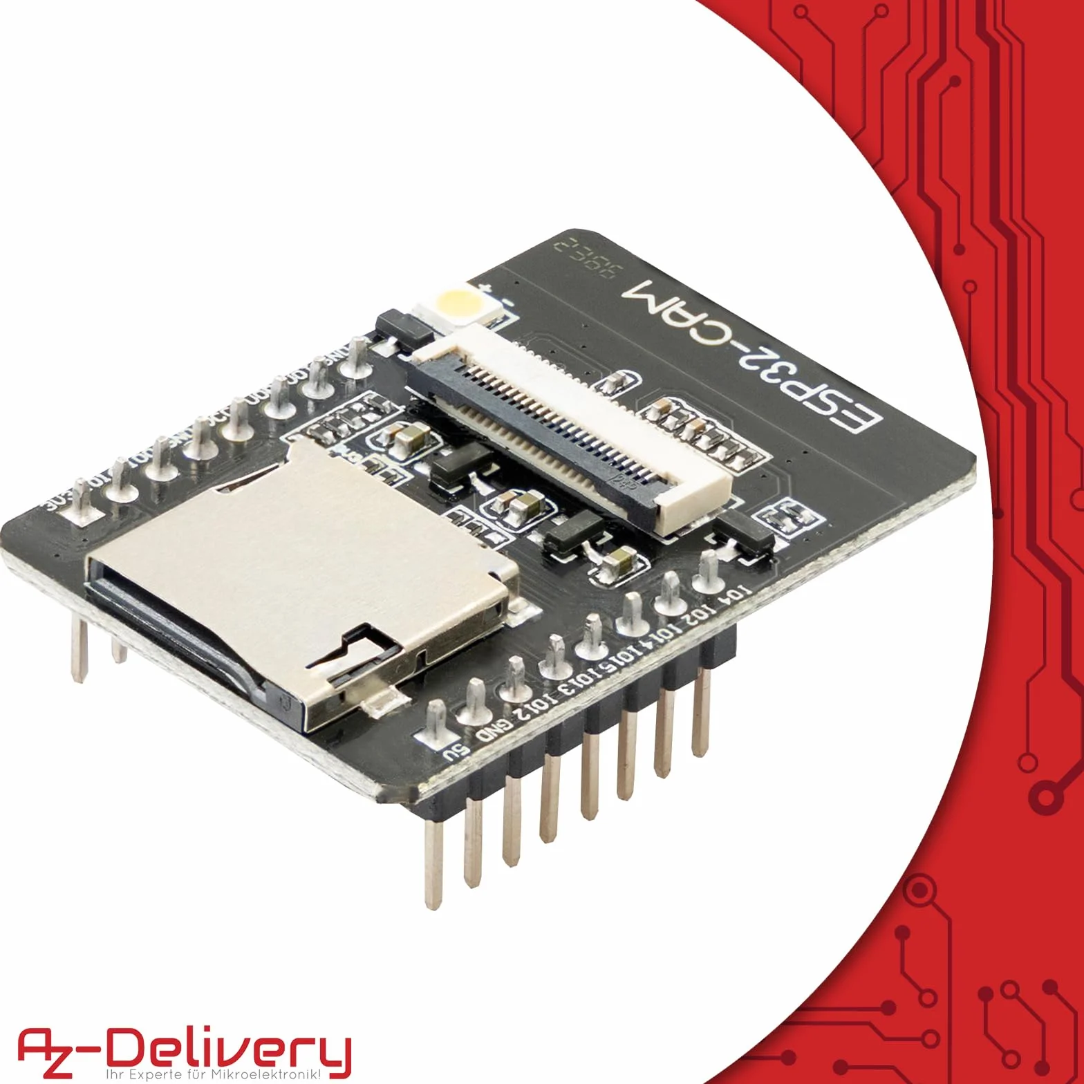 AZDelivery Moduł kamery ESP32 + Bluetooth ESP32 5V dwurdzeniowy 32-bitowy procesor z płytką rozwojową aparatu 2MP kompatybilny z Arduino, w tym e-book!
