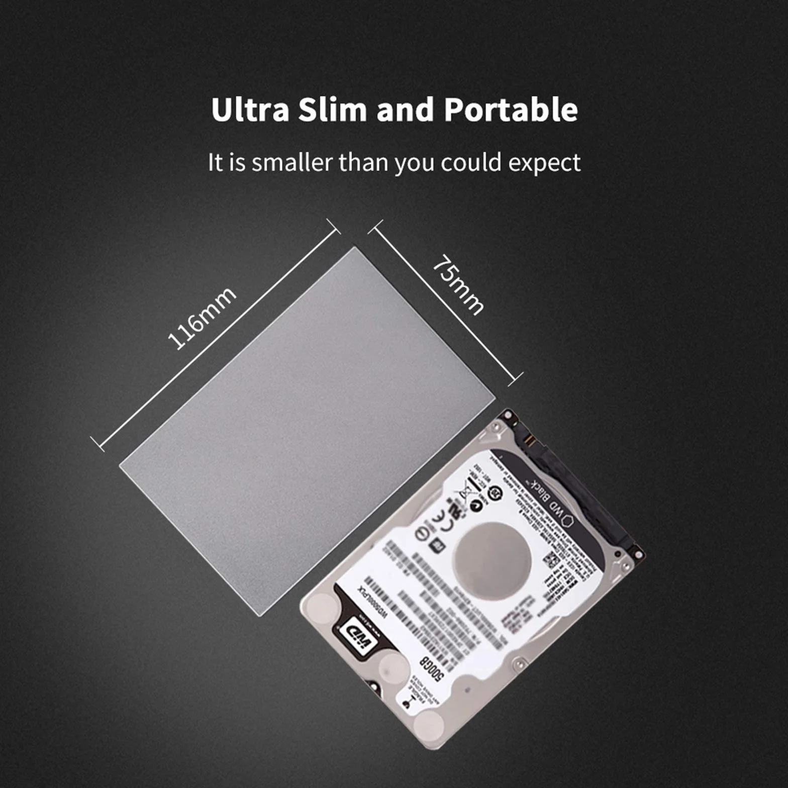 SSK Aluminiowa obudowa 2,5 cala USB-C-SATA do zewnętrznego dysku twardego 7 mm 9,5 mm SATA I II III