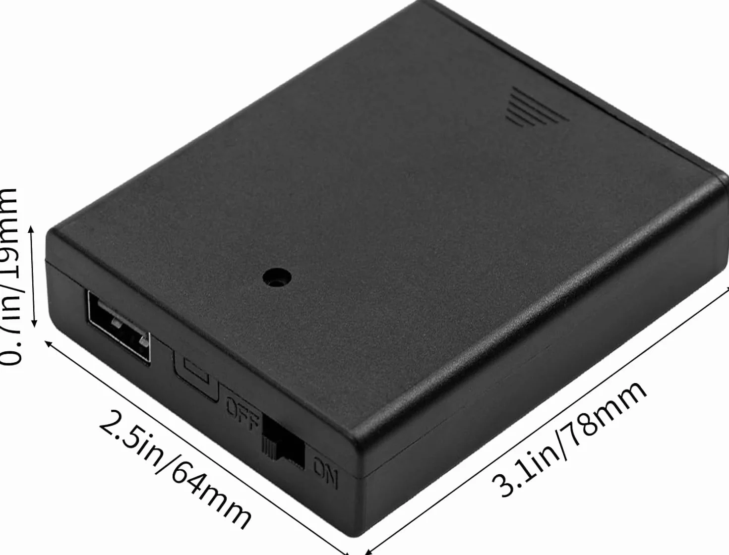 GTIWUNG Zestaw 6 uchwytów na baterie 4 AA z USB, 4 AA 6V uchwyt na baterię obudowa plastikowa bateria schowek gniazdo USB, 4 x 1,5V obudowa ładowarki do baterii AA