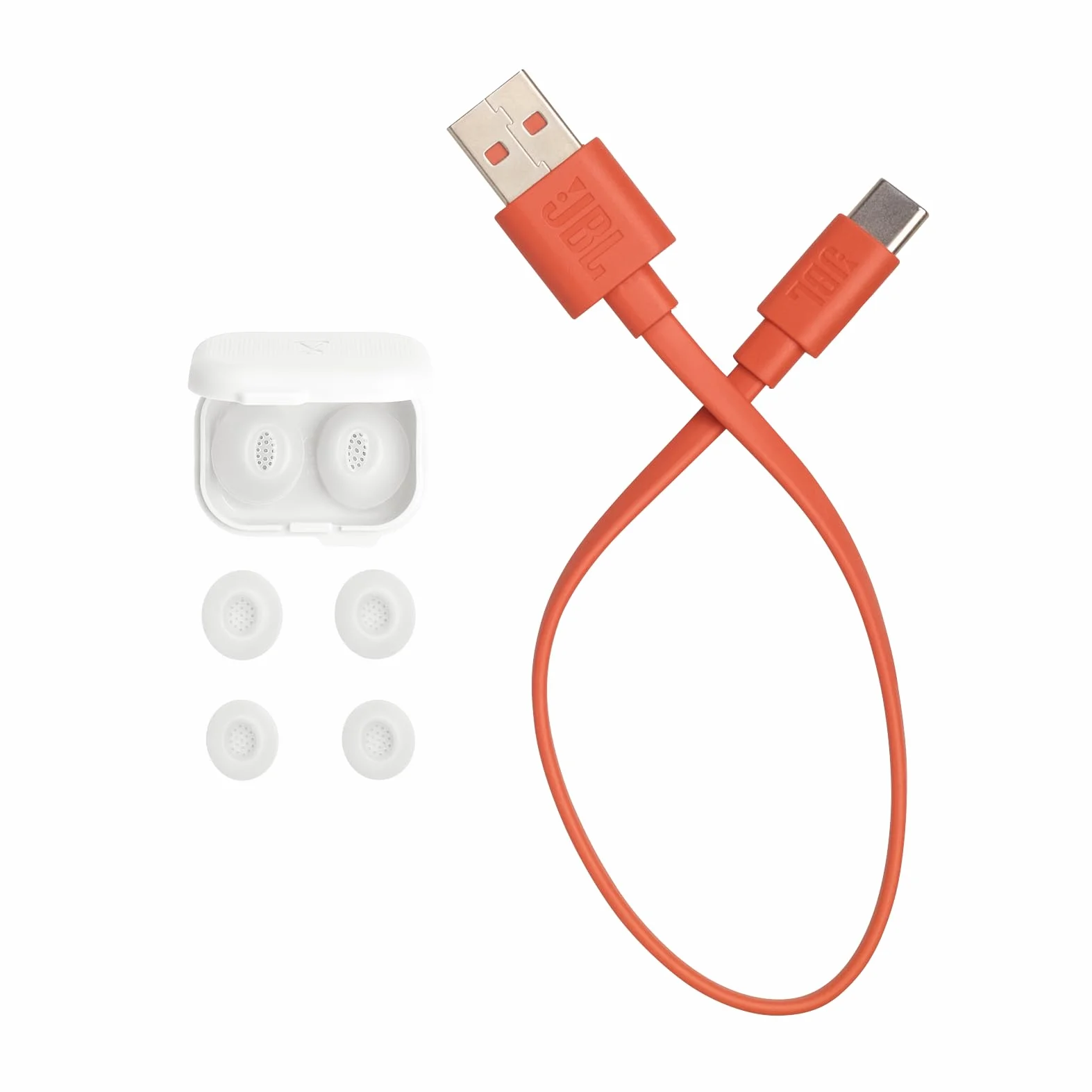 JBL Tune Flex 2, Bezprzewodowe Słuchawki Douszne, Białe | Bluetooth z Redukcją Szumów i 48 H Odtwarzania na Baterii, Wodoodporne IP54, z Wielopunktowym złączem i Otwartą Konstrukcją