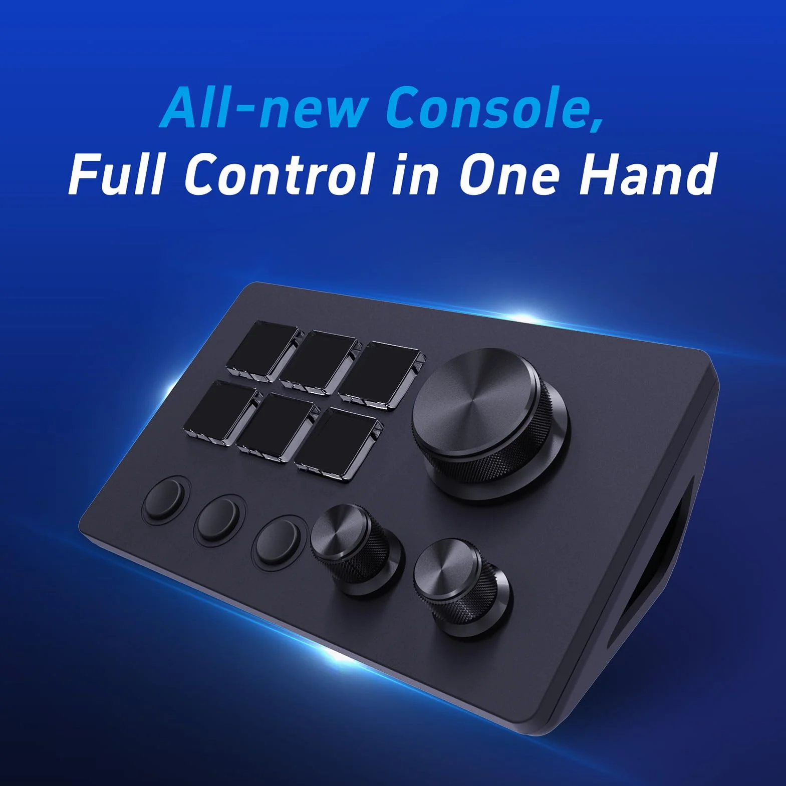 Asixxsix Stream Controller 6 Klawisze do Personalizacji, 3 Metalowe Pokrętła (BLACK)