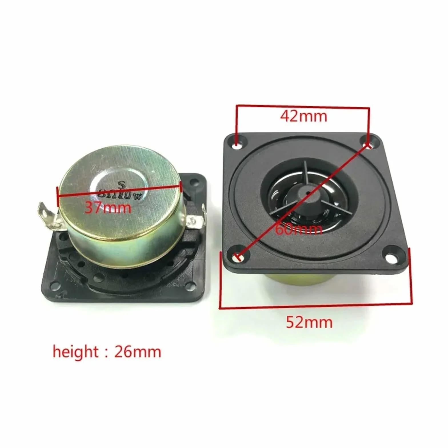 2 szt. Cal przenośne głośniki wysokotonowe Audio 8 Ohm 10 W głośnik DIY kino domowe muzyka wzmacniający