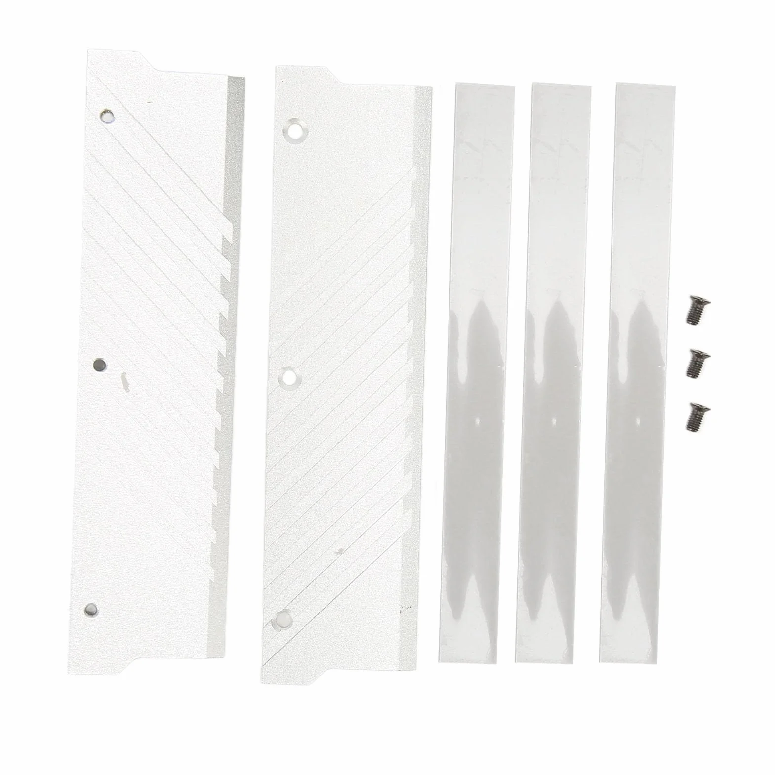 Radiator Pamięci RAM, Uniwersalny Radiator Pamięci DDR5, Chłodnica Pamięci RAM ze Stopu Aluminium z Paskiem Radiatora, do Komputerowego Układu Chłodzenia wodą (SILVER)