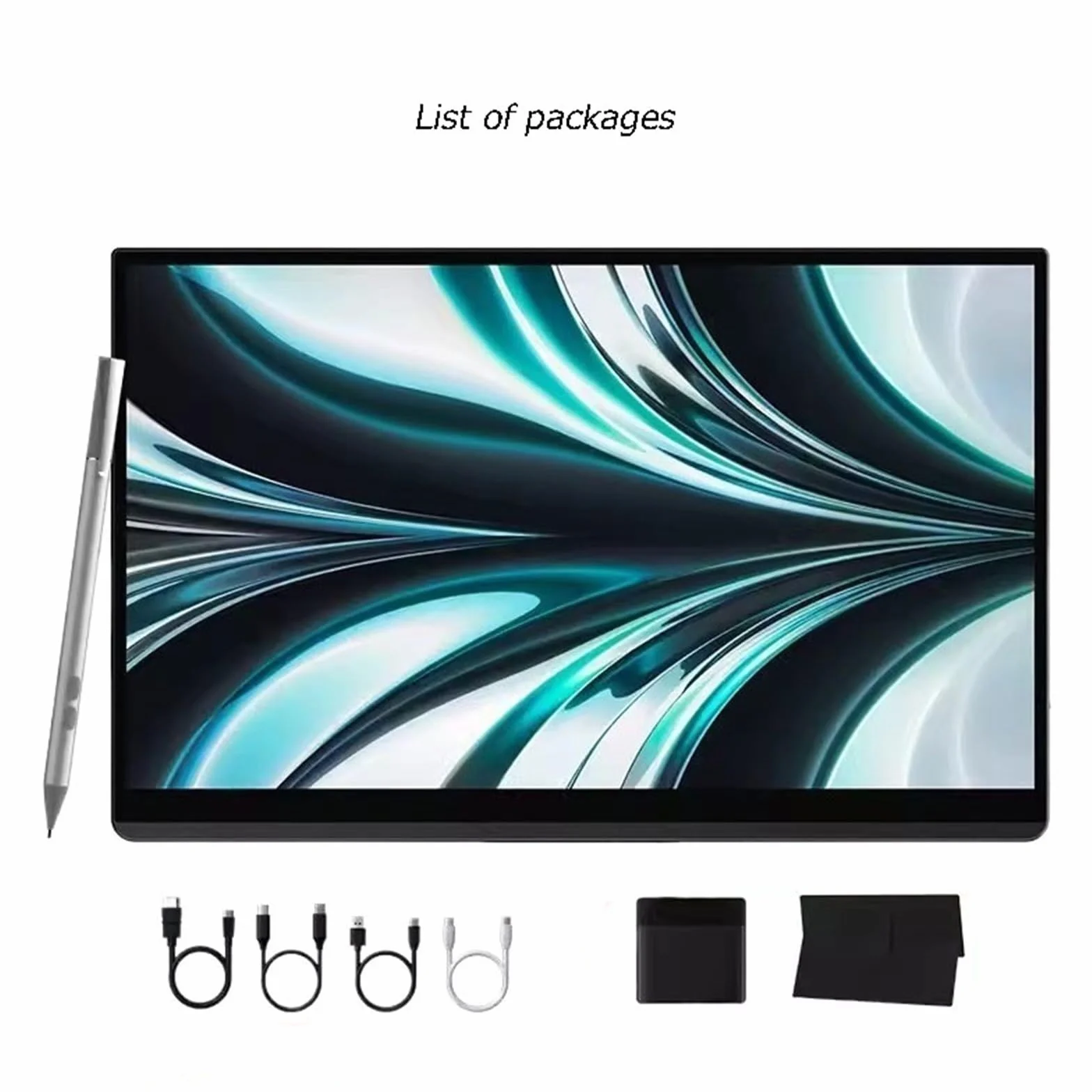Home Gaming Przenośny monitor OLED IPS 13,3 cala Ekran dotykowy do telefonu komórkowego Rozdzielczość 3840 x 2160 Zewnętrzny do gier biurowych Drugi ekran