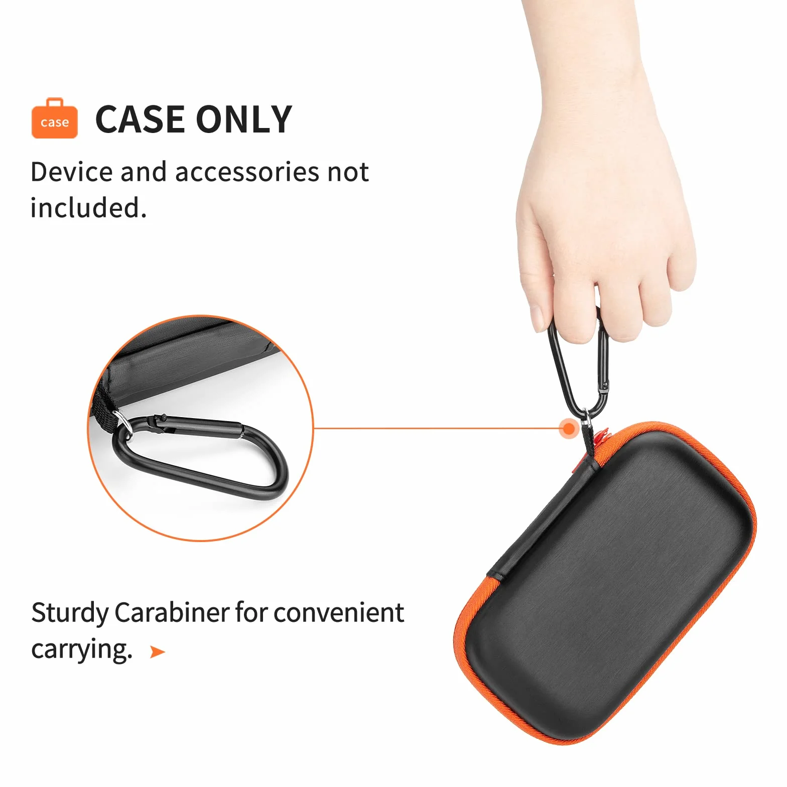 YINKE etui do SanDisk Extreme/Pro, /Crucial BX500/X8, WD My Passport Portable SSD, Houssee Twarda torba ochronna EVA