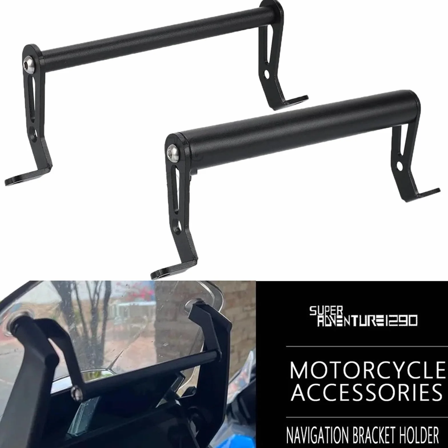 Motocyklowy uchwyt do nawigacji Akcesoria motocyklowe pasujące do modelu 1290 Super Adventure SR 2017-2024 Uchwyt na telefon z nawigacją GPS(QM200GY)