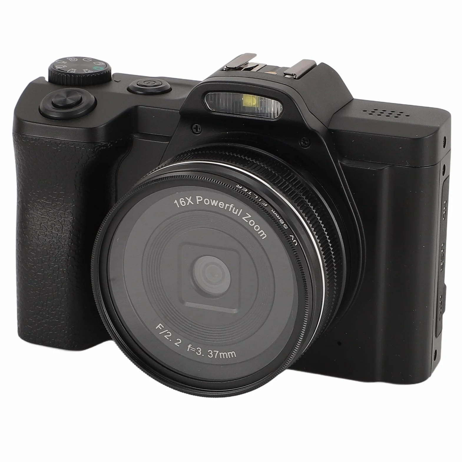 Cyfrowy Aparat Fotograficzny 5K do Fotografii, Kamera do Vlogowania z WiFi o Rozdzielczości 48 MP i Autofokusem, Kamera Podróżna z Ekranem 3,5 Cala, Filtrem UV, 6-osiowym