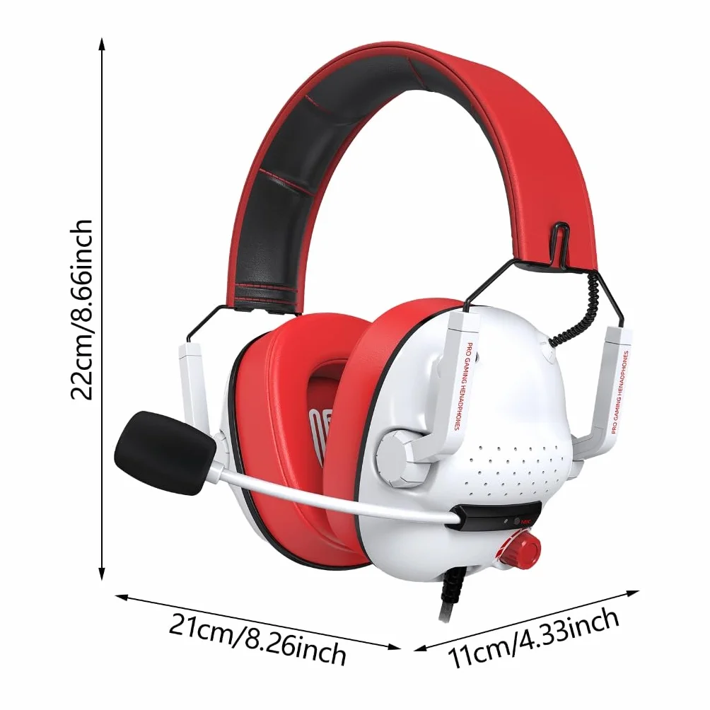 Zestaw słuchawkowy do gier USB 7.1 Surround Sound do PC słuchawki nauszne z mikrofonem z redukcją szumów, gra, muzyka, przewodowe