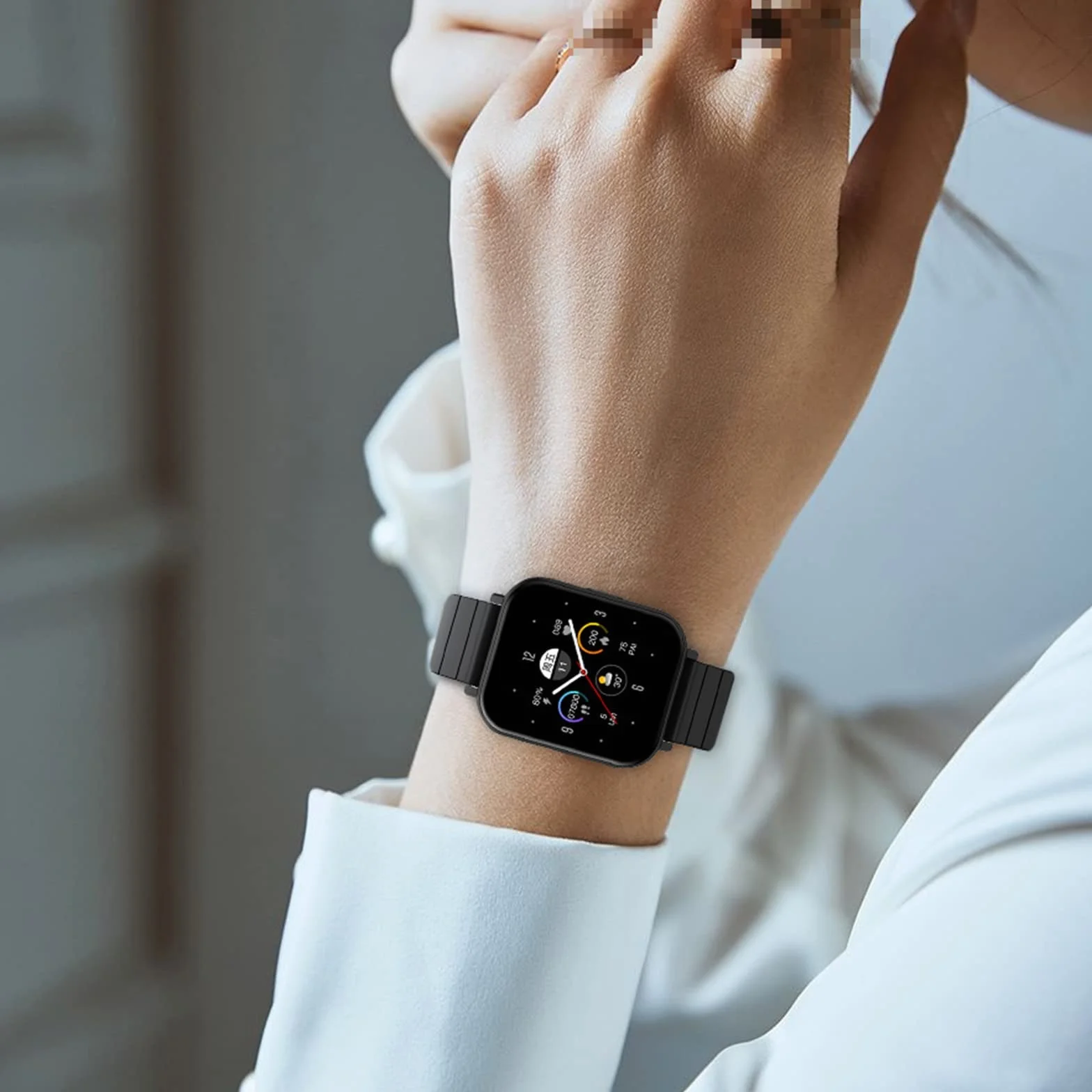 Inteligentne zegarki dla mężczyzn Kobiety Inteligentny zegarek na telefony z systemem Android iOS 1.54 "Ekran dotykowy Fitness Tracker Połączenie Bluetooth Muzyka Krokomierz Licznik kalorii
