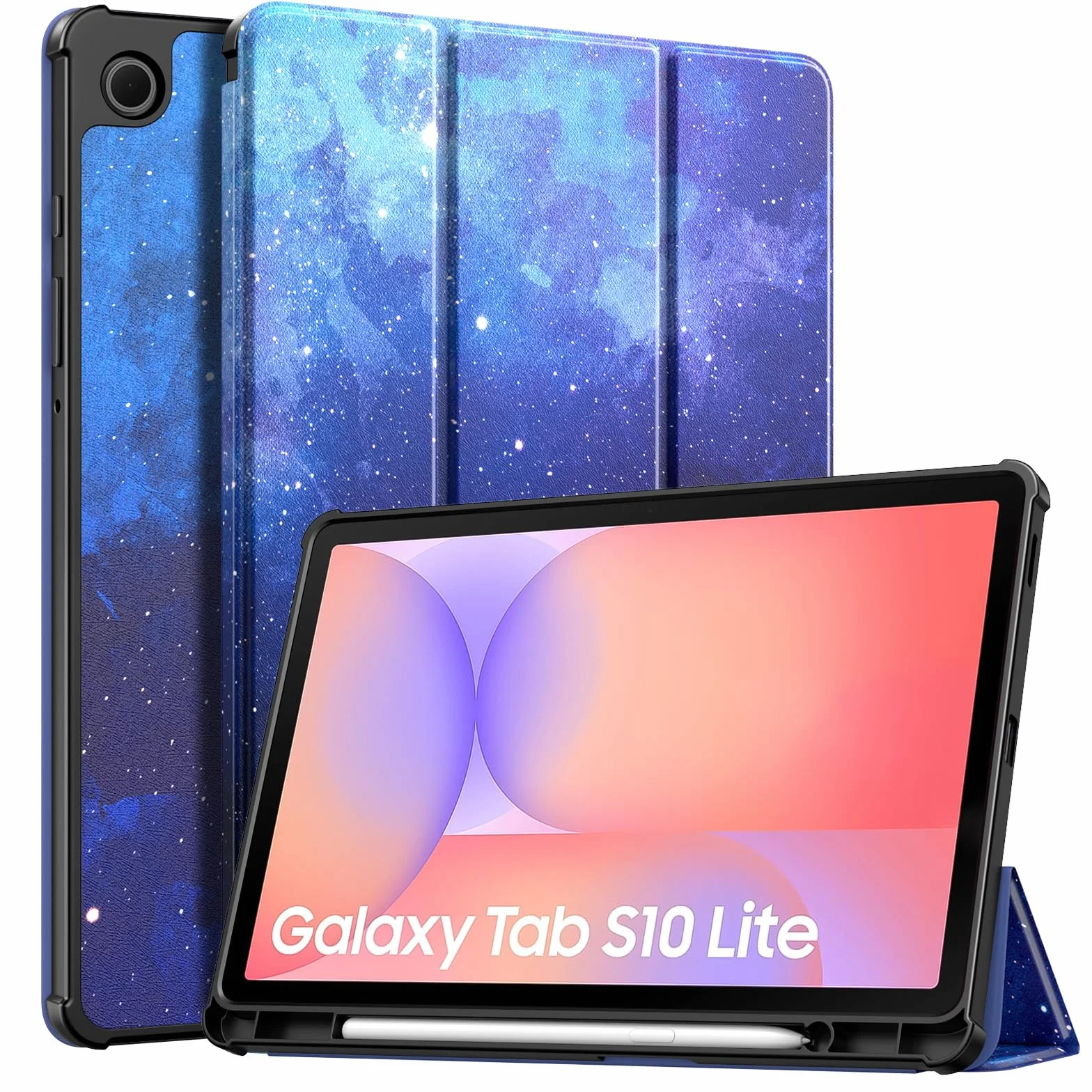 TiMOVO Etui Samsung Galaxy Tab S10 Lite 10,9 cala 2025 SM-X400/X406 z uchwytem S Pen, Cienki futerał ochronny TPU Auto aktywacja/uśpienie, niebieskie