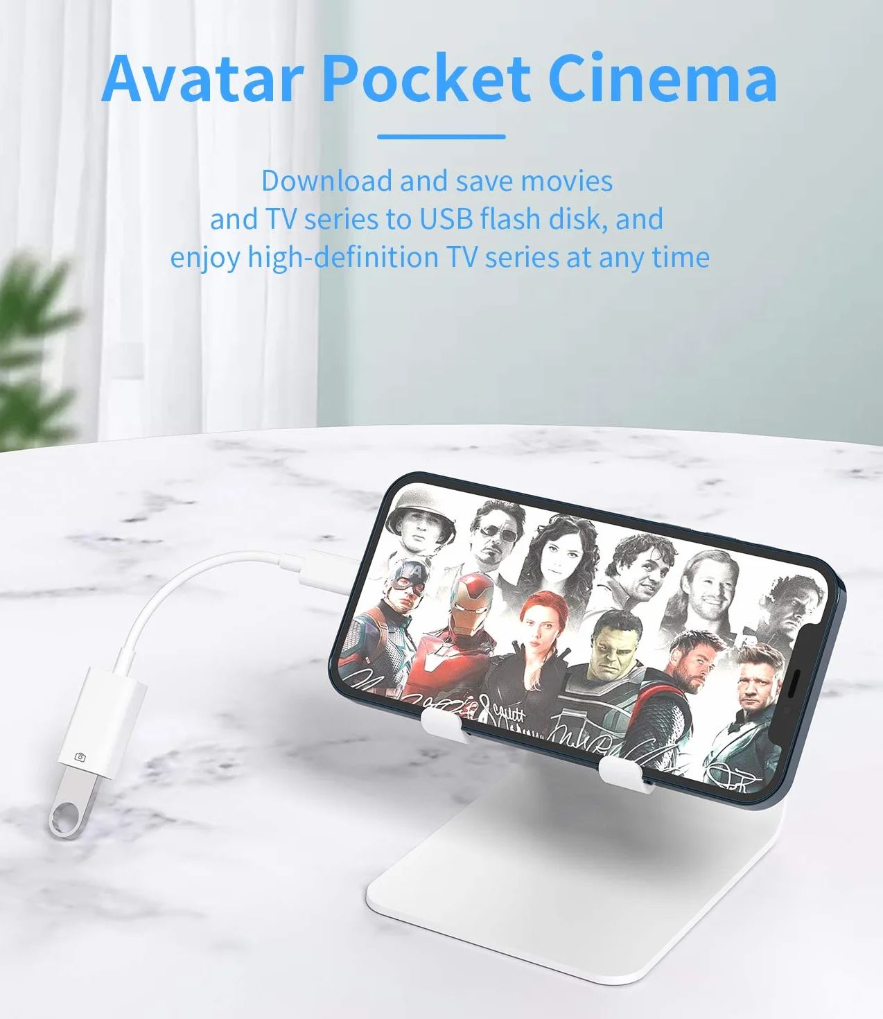 Lightning USB Flash Adapter iPhone OTG Converter Camera Card Reader Keyboard Mouse MIDI Hub Piano Data Sync Kompatybilny z Apple 11 12 13 14 Pro Max Mini Xr X Xs Se 7 8 Plus iPad Air