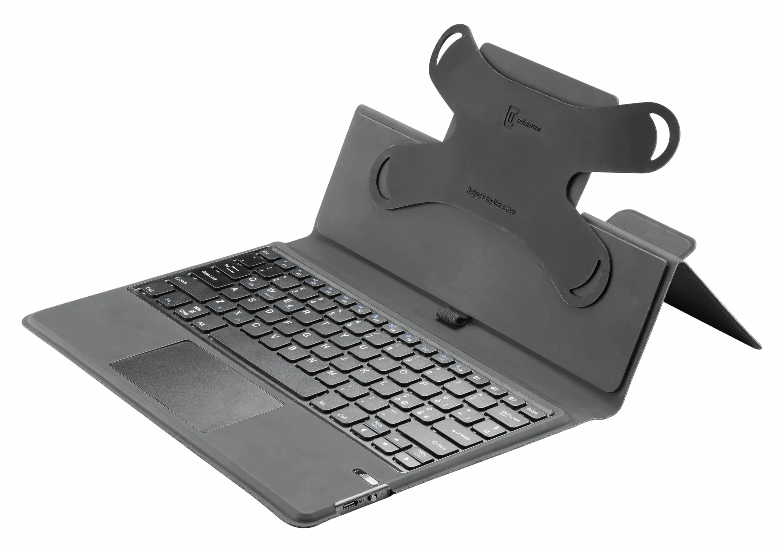 cellularline | Etui na klawiaturę | Uniwersalne etui na tablet do 11 cali z wbudowaną klawiaturą bezprzewodową