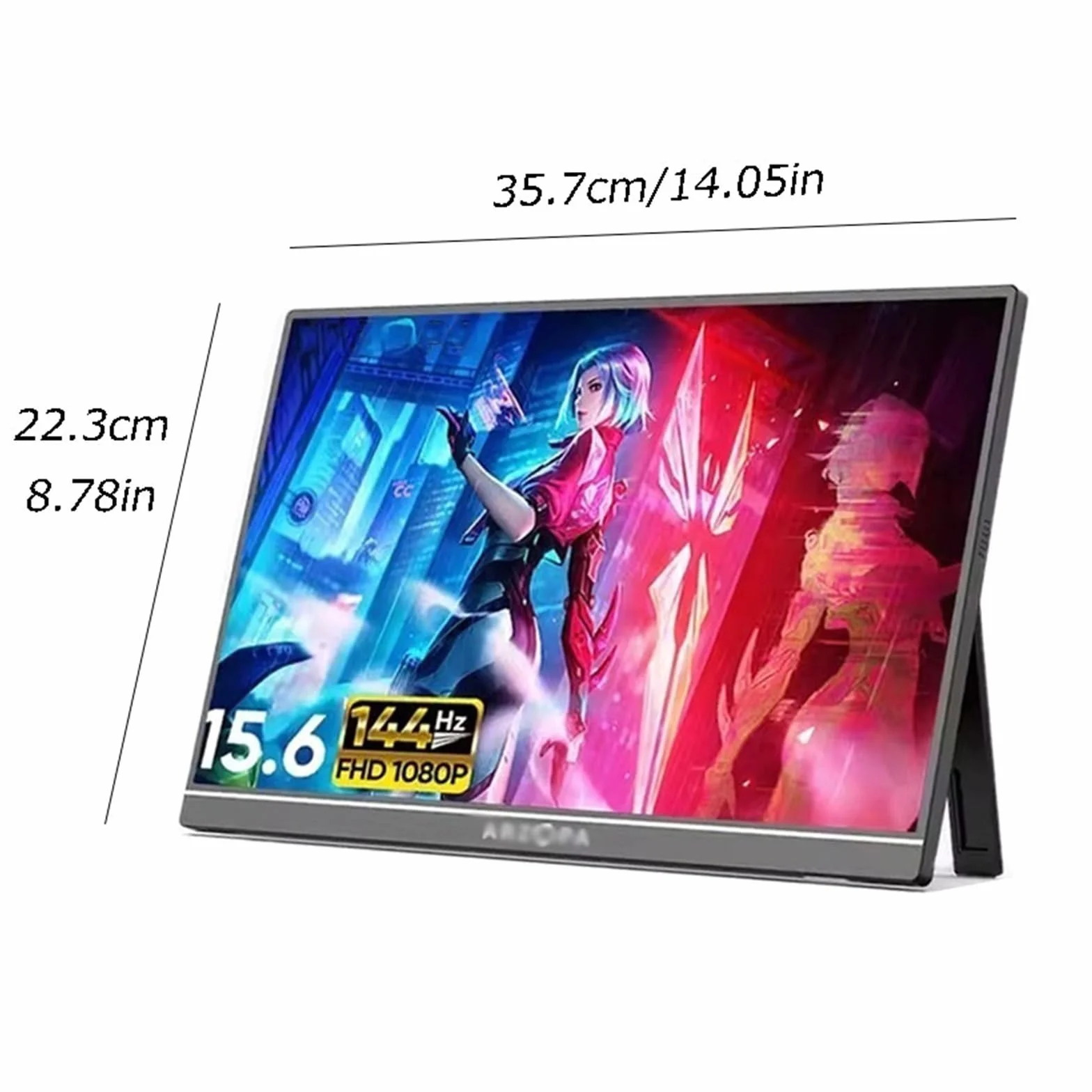 Monitor przenośny 15,6-calowy ekran zewnętrzny telefonu komórkowego IPS 144HZ Ekran rozszerzający laptopa Maszyna do gier Podekran wielofunkcyjny podekran Monitor do laptopa