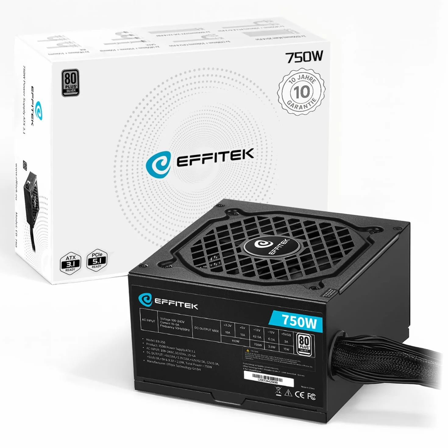 Zasilacz 750 W Silver ATX 3.1, PCI 5.1