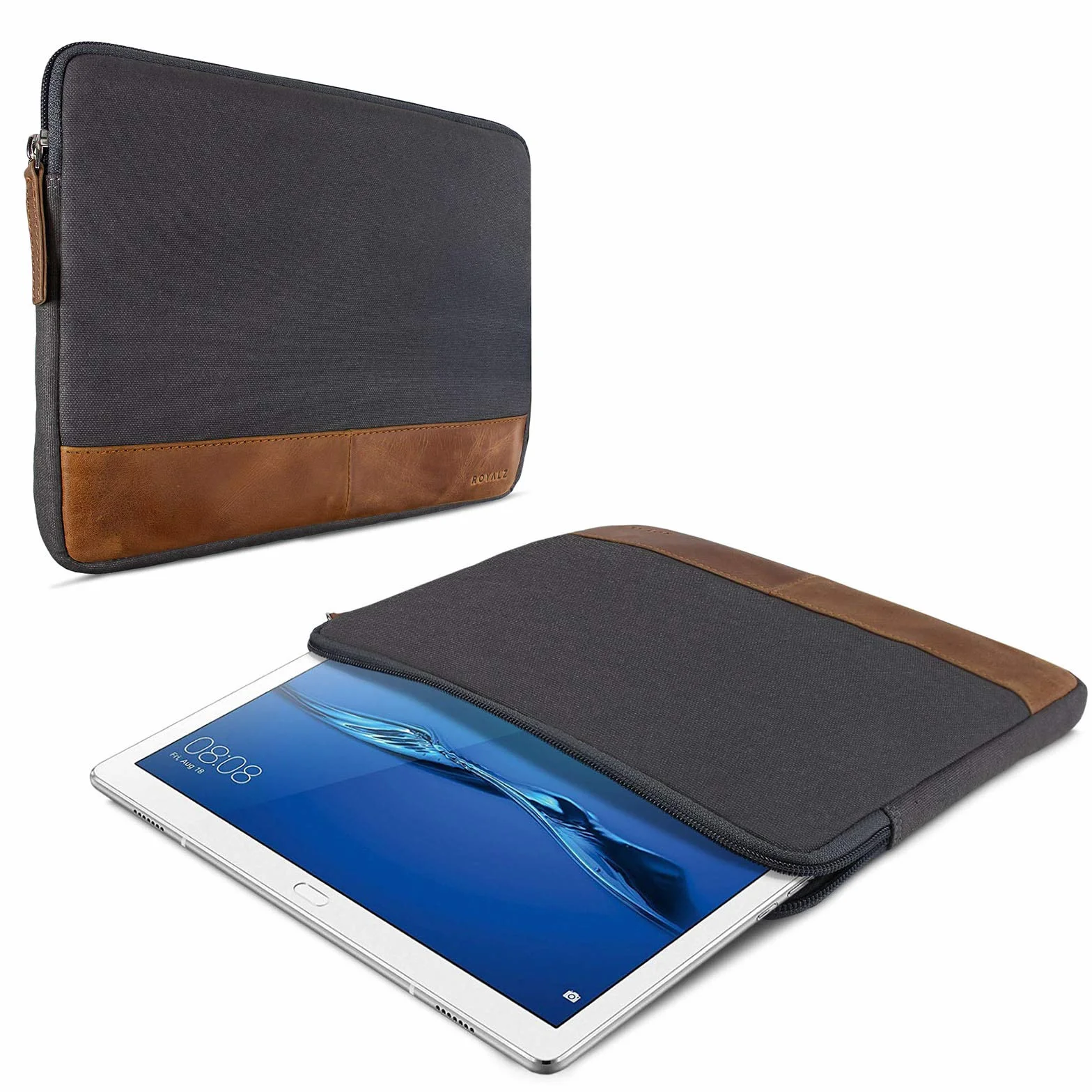 ROYALZ Etui ochronne do Huawei MediaPad M3 Lite 10, 10,1 cala, tablet, pokrowiec ochronny Sleeve Case, szary