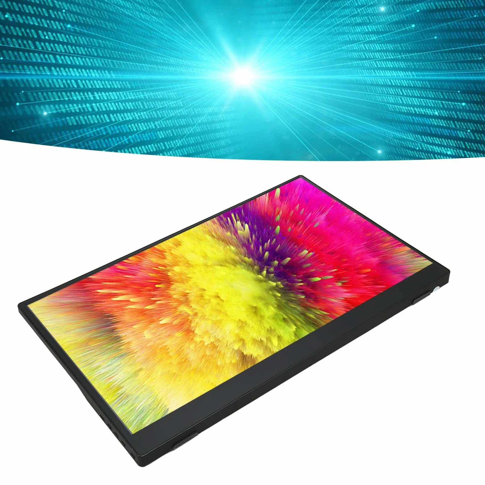 Przenośny monitor, 15,6" 16:9 Ultra cienki przenośny monitor laptopa FHD 1080P IPS zewnętrzny wyświetlacz, do laptopa, komputera, telefonu, konsoli do gier, z HDMI