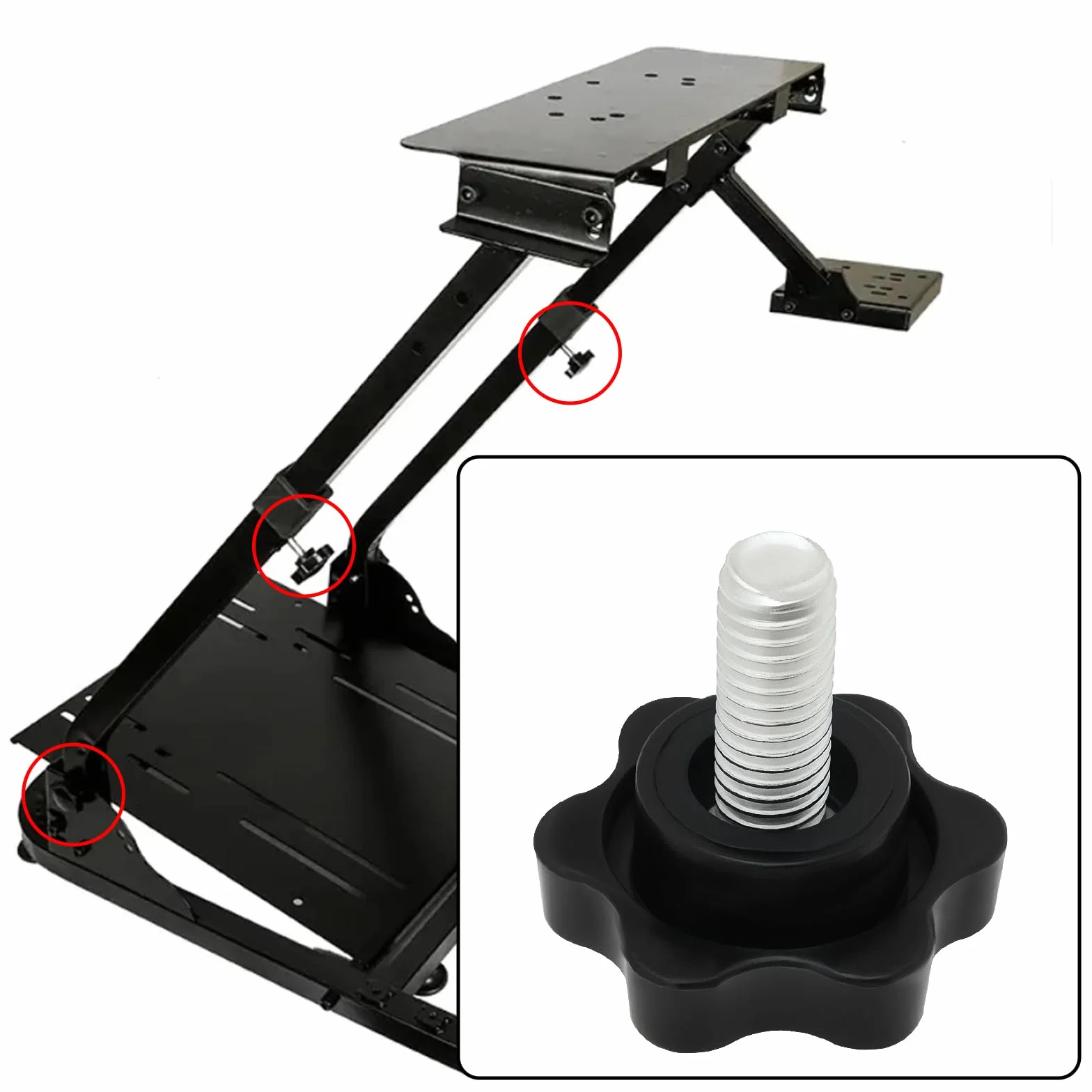 ECSiNG 10 szt. śrub blokujących pedałów M6 x 14 mm śruby mocujące do pedałów kompatybilne z Logitech G25 G27 G29 G920 G923 kwiat śliwy ręcznie dokręcona śruba