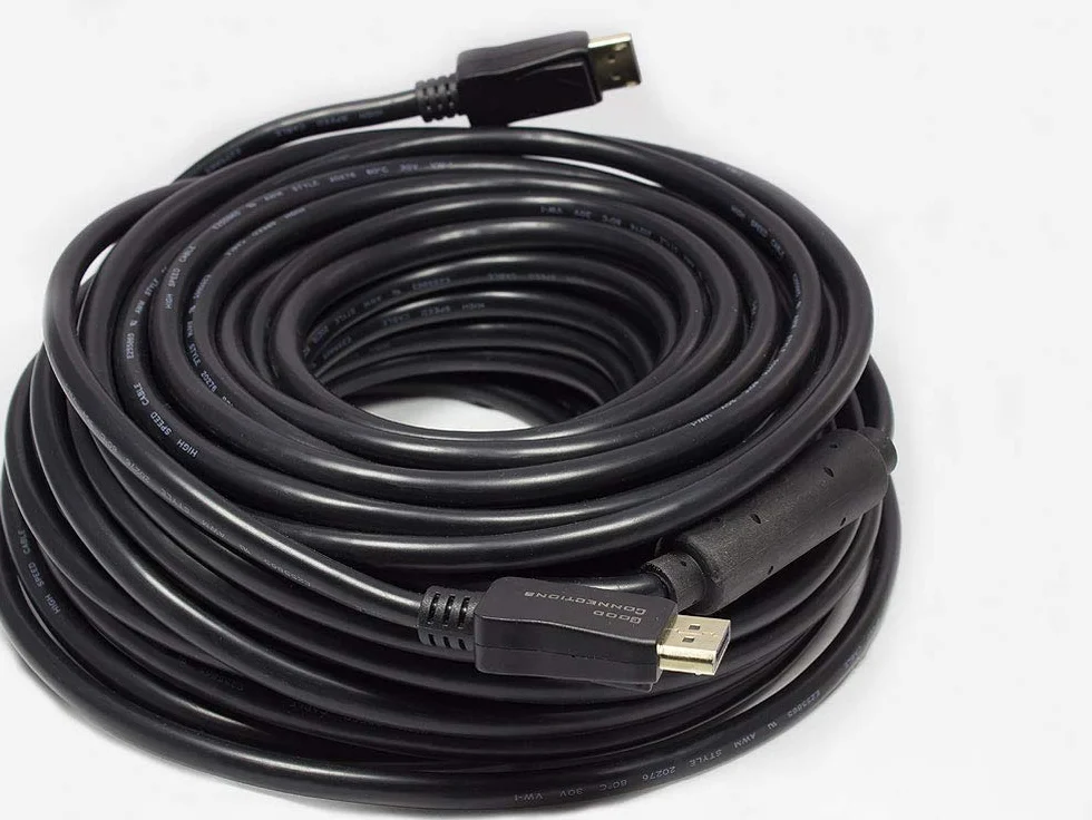Good Connections Aktywny kabel przyłączeniowy DisplayPort 1.2, 4K / UHD @60Hz, pozłacane styki, OFC, czarny, 15m