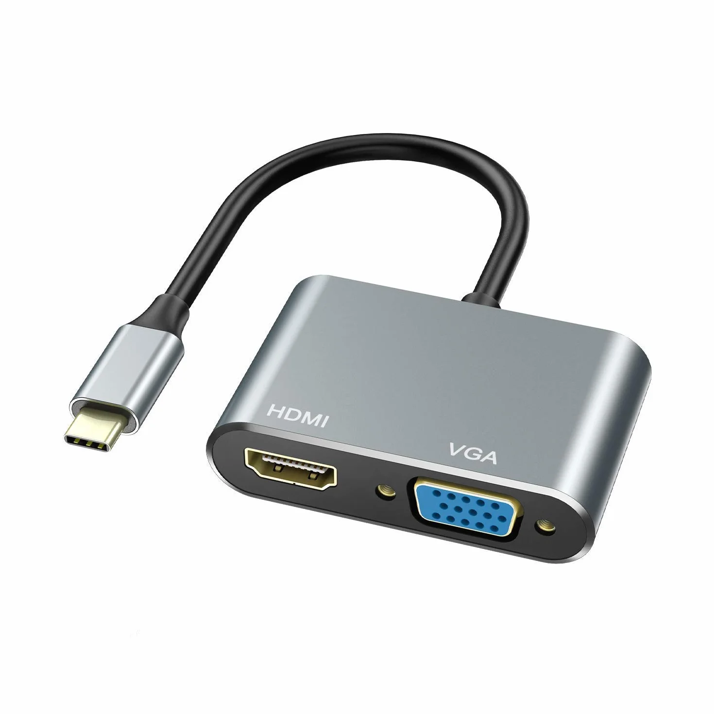 ABLEWE Adapter USB C na HDMI VGA 4K 1080P Thunderbolt 3 do MacBooka Chromebook Pixel Lenovo Yoga Dell XPS 13 Samsung Galaxy