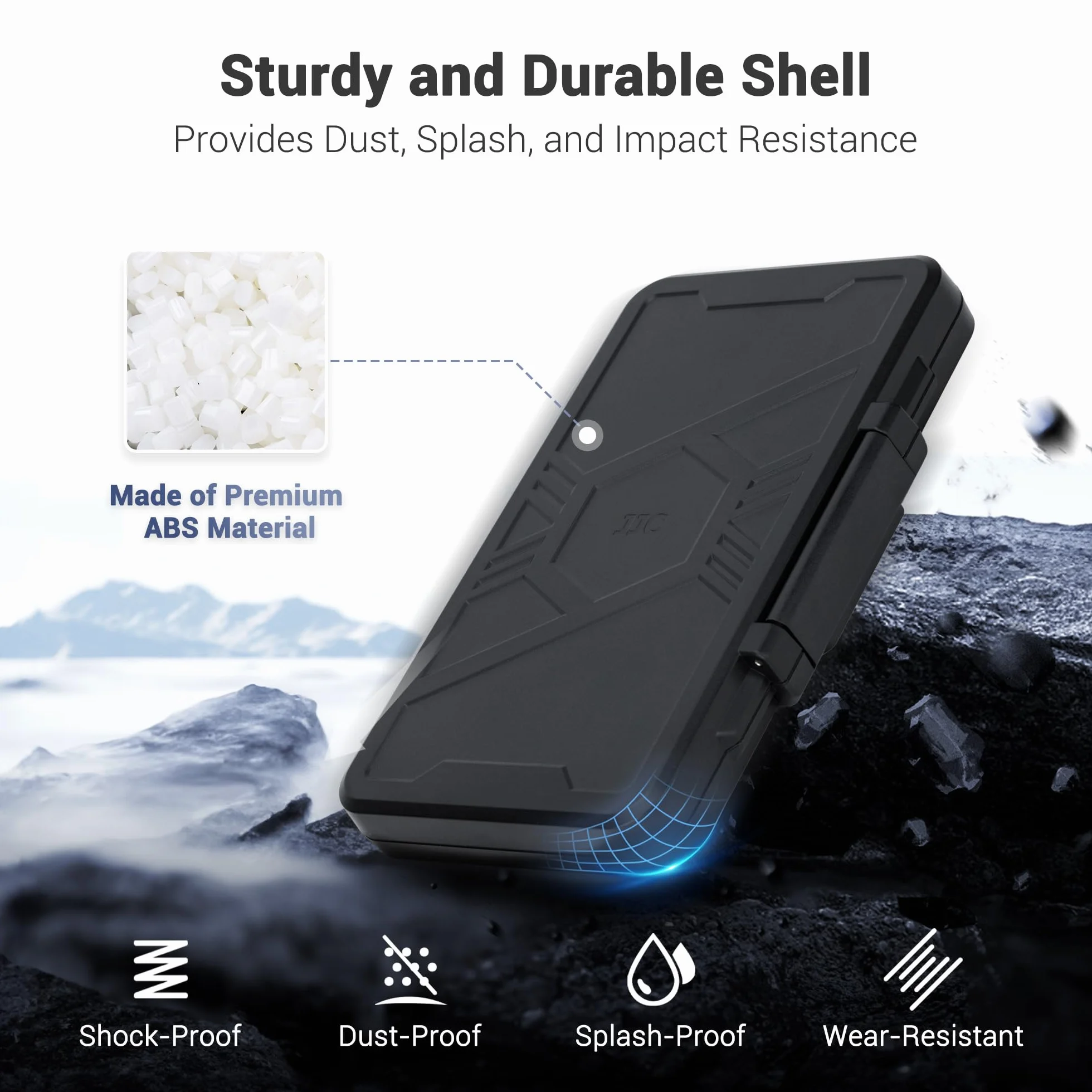 JJC Etui na karty pamięci z 60 przegródkami na 40 Micro SD SDXC SDHC 20 SD SDXC SDHC, Anti-Shock Micro SD TF etui na karty SD Organizer do przechowywania kart SD