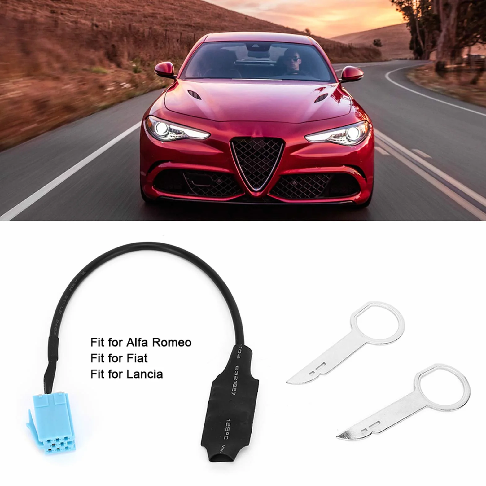 Adapter samochodowy Bluetooth lub adapter radia stereo akcesoria pasuje do Giulietta Brera dla Alfa dla Romeo Bluetooth Adapter głośnomówiący Bluetooth