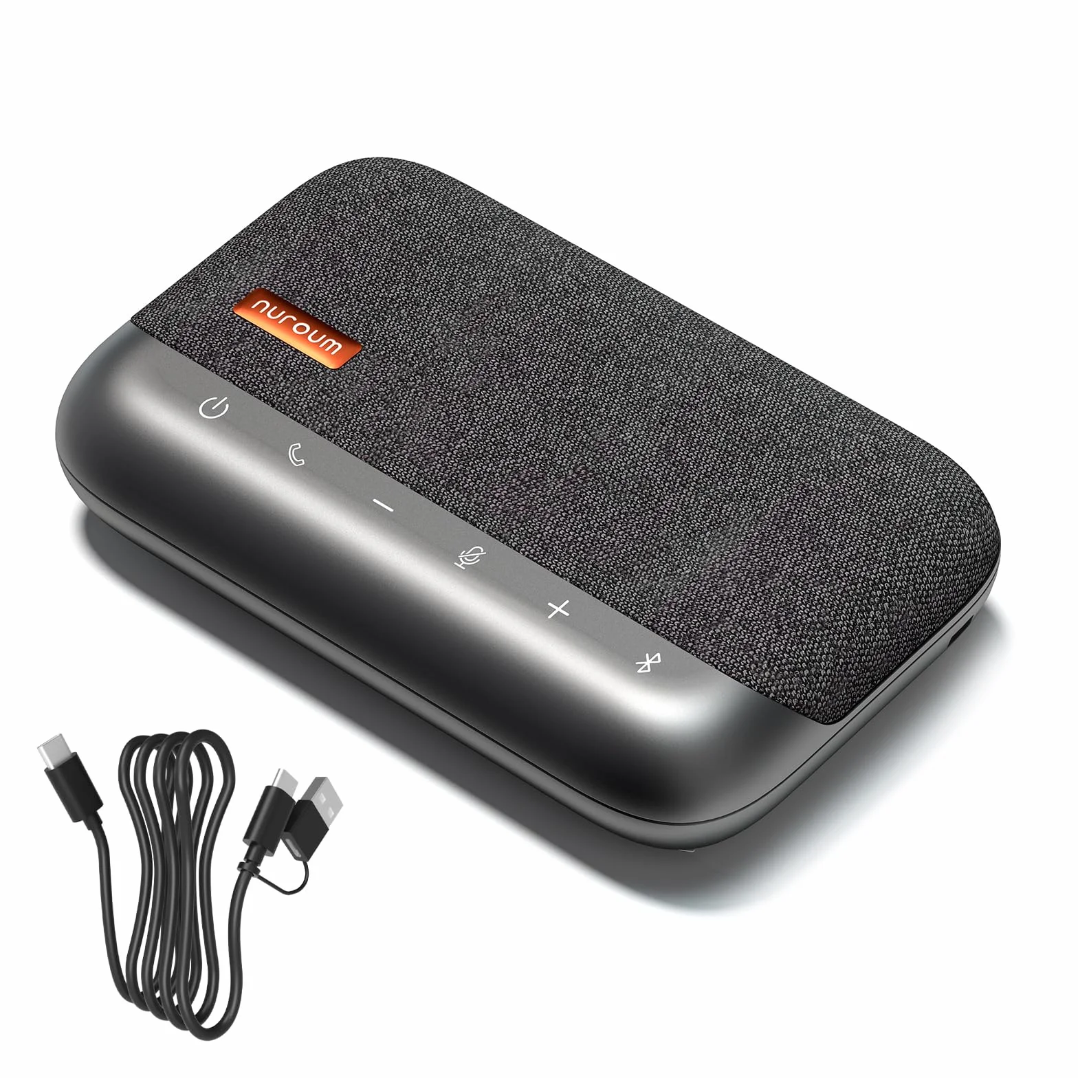 Nuroum A05B głośnik konferencyjny Bluetooth z mikrofonem, przenośny głośnik bezprzewodowy z redukcją szumów, 3 m, urządzenie do nagrywania głosu, głośnik do komputera / laptopa / biura / podróży